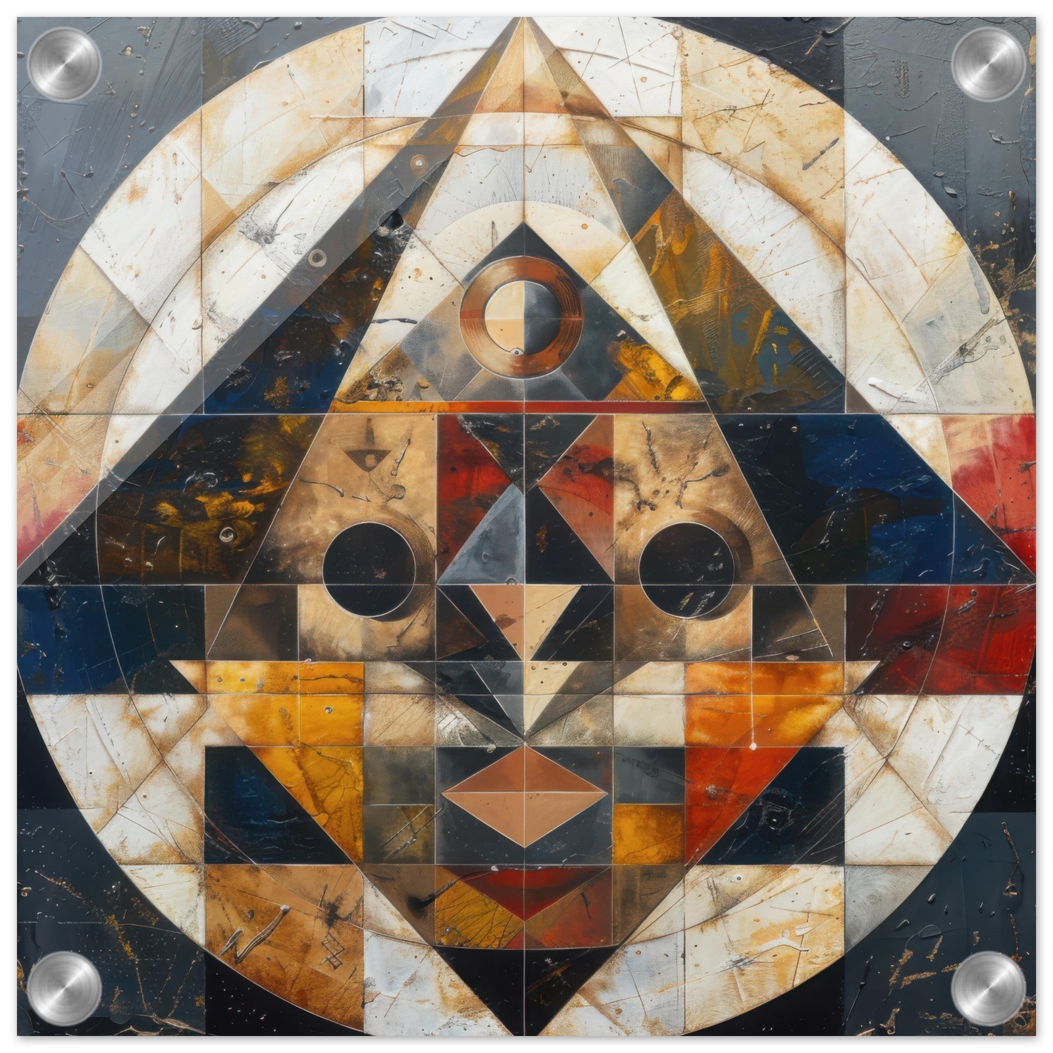 Acrylic Print Square - Free your mind abstract style 5 - Shop Ai Art WebShop - Digital Art online Store