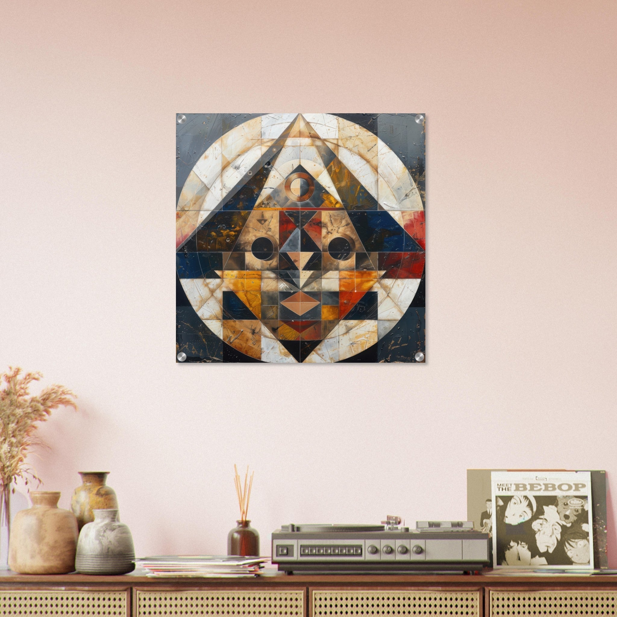 Acrylic Print Square - Free your mind abstract style 5 - Shop Ai Art WebShop - Digital Art online Store