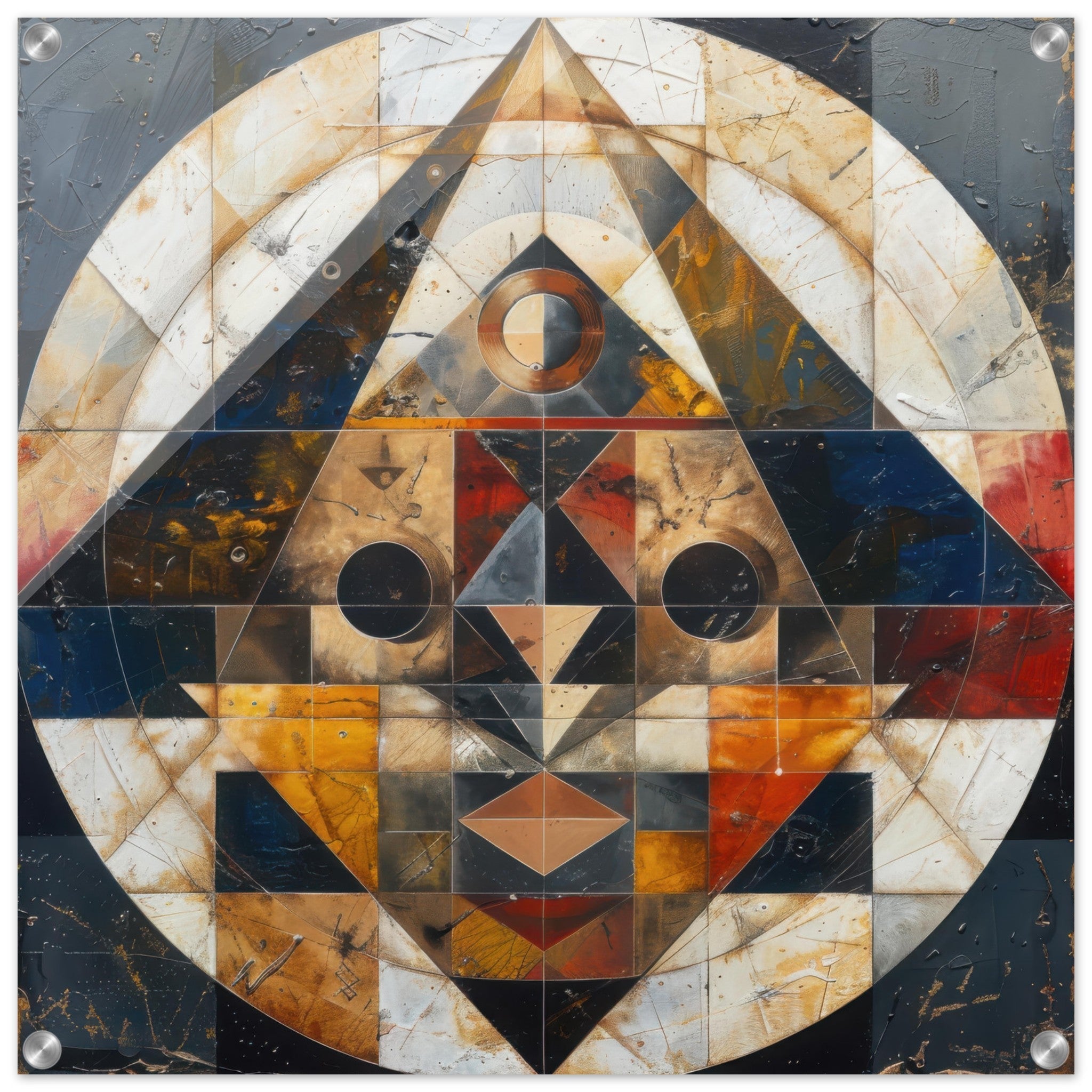 Acrylic Print Square - Free your mind abstract style 5 - Shop Ai Art WebShop - Digital Art online Store