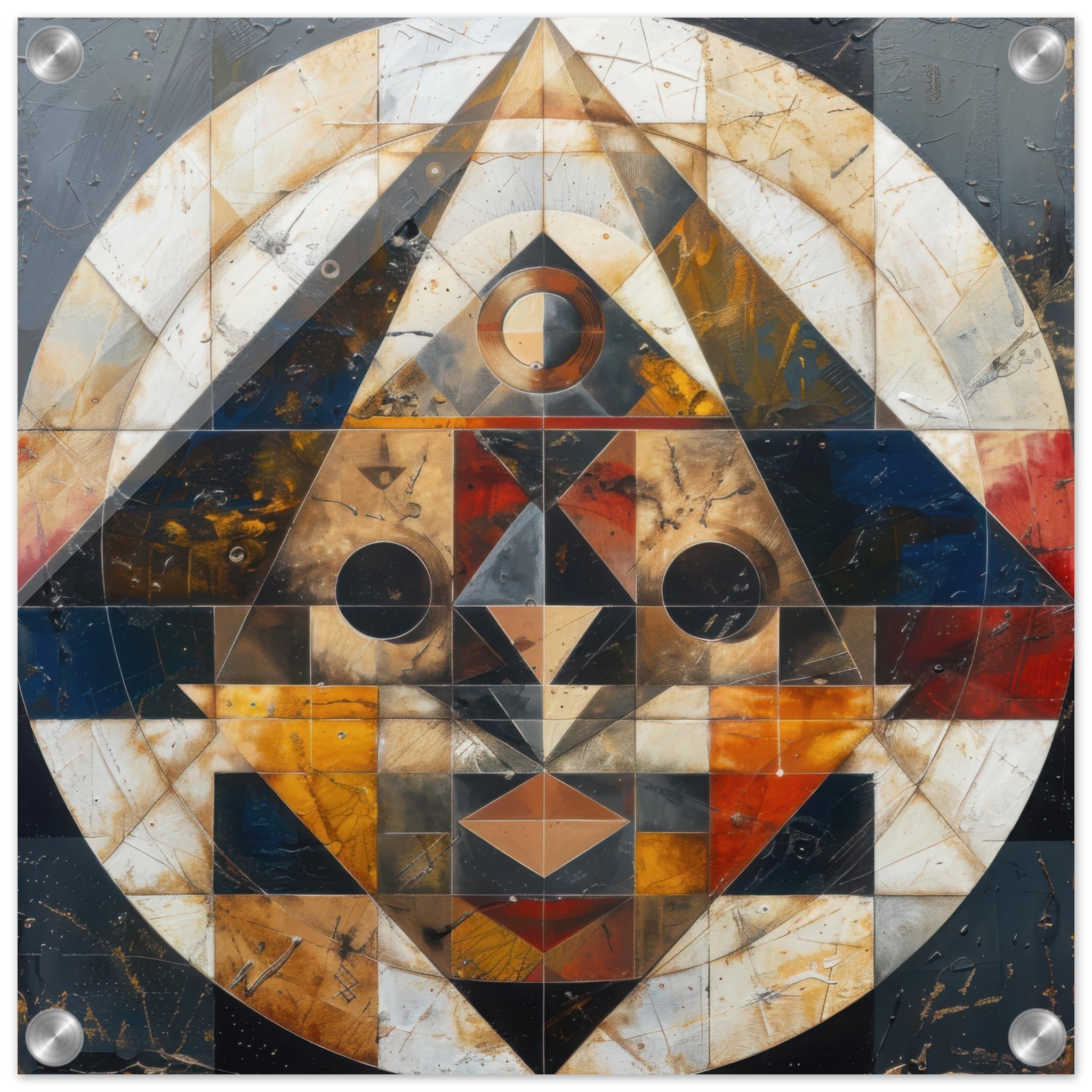 Acrylic Print Square - Free your mind abstract style 5 - Shop Ai Art WebShop - Digital Art online Store
