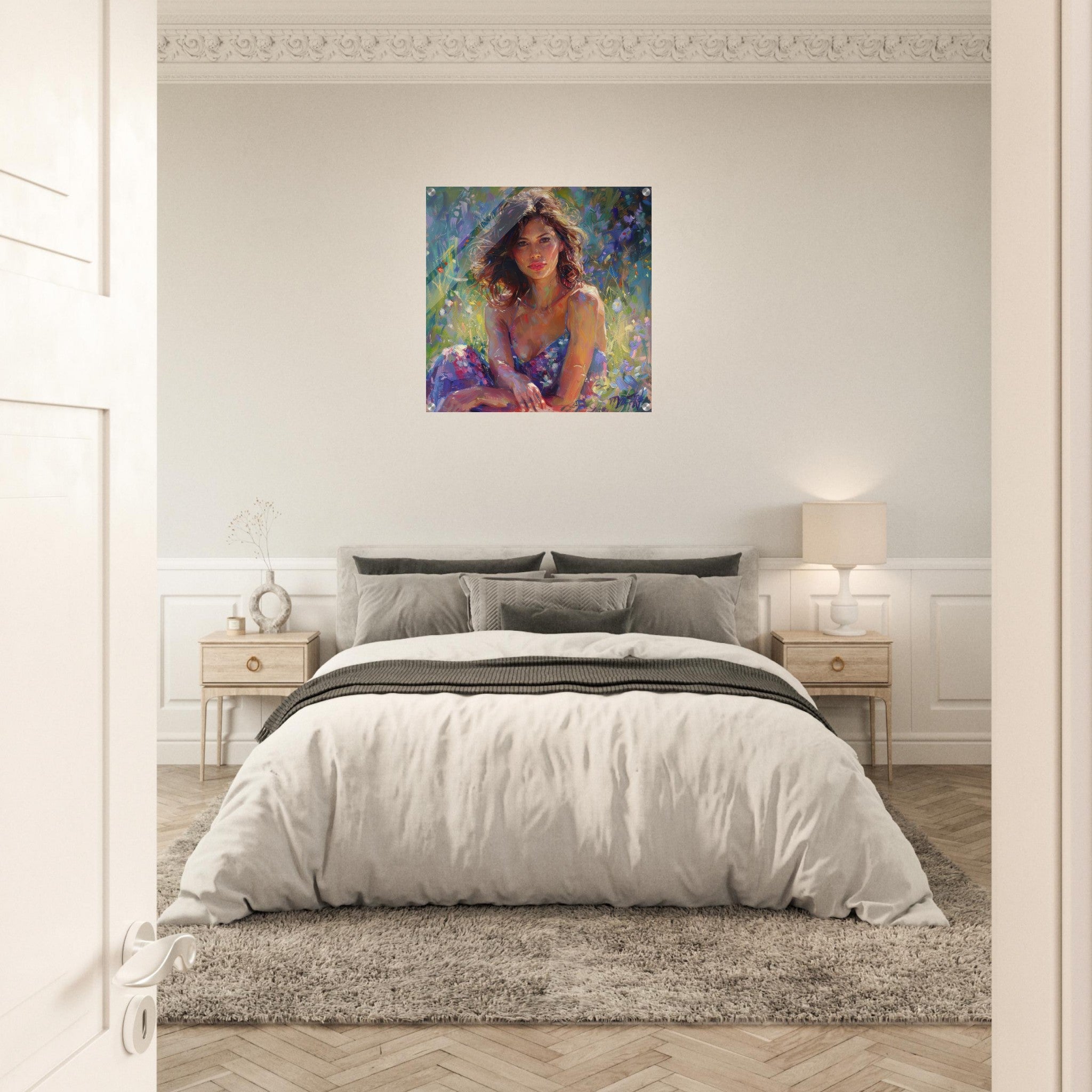 Acrylic Print Square - impressionism Hot Women 2 - Shop Ai Art WebShop - Digital Art online Store