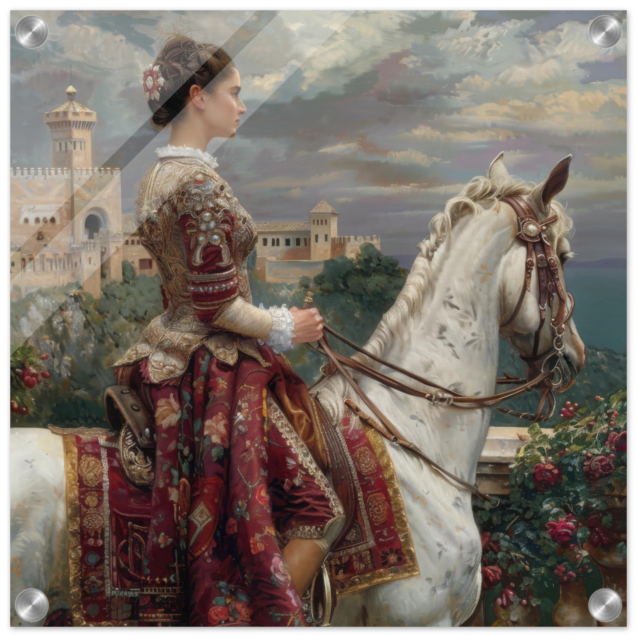 Acrylic Print Square - Romanticism art style culture of Spain 4 - Shop Ai Art WebShop - Digital Art online Store