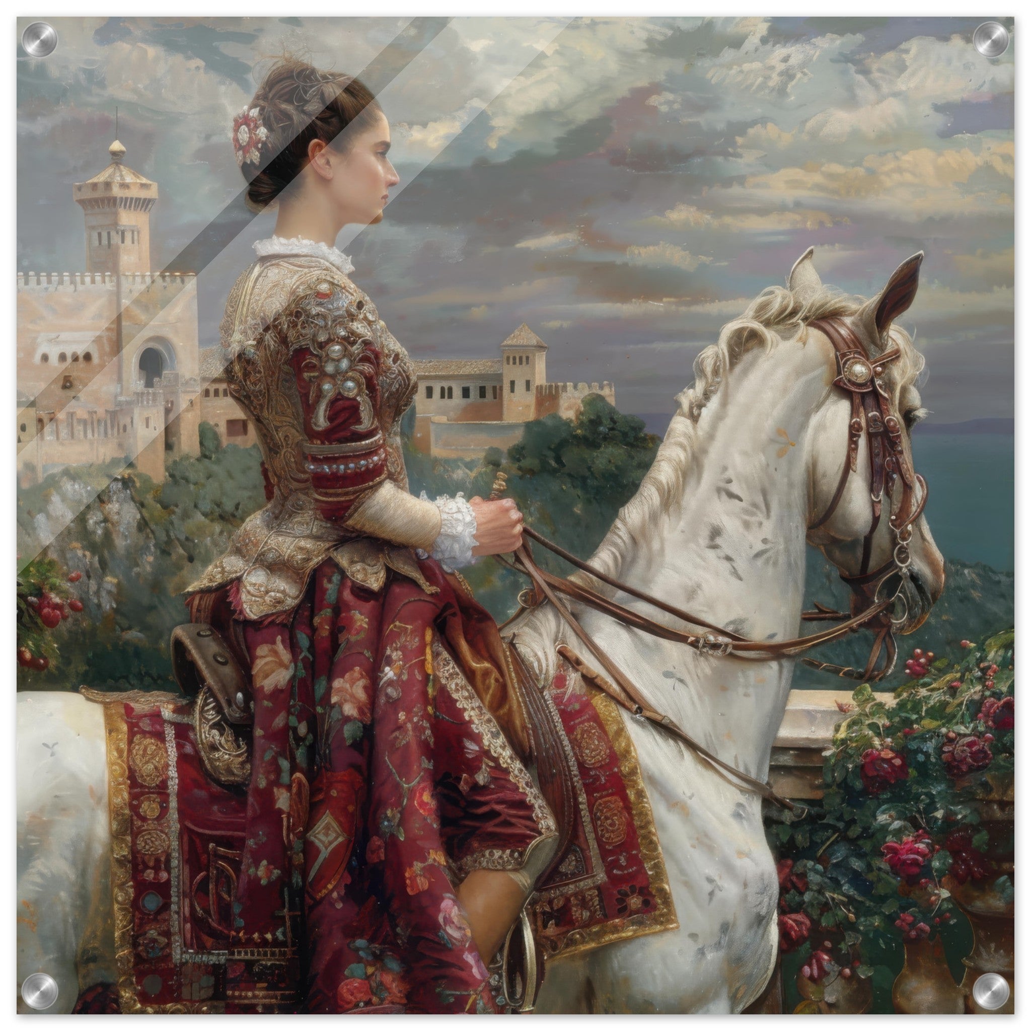 Acrylic Print Square - Romanticism art style culture of Spain 4 - Shop Ai Art WebShop - Digital Art online Store