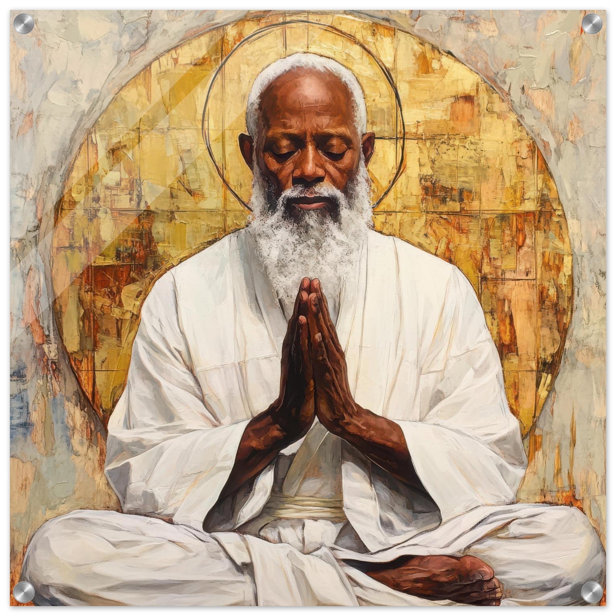 Acrylic Print Square - Spiritual Leader in Practicing Greatness - Shop Ai Art WebShop - Digital Art online Store