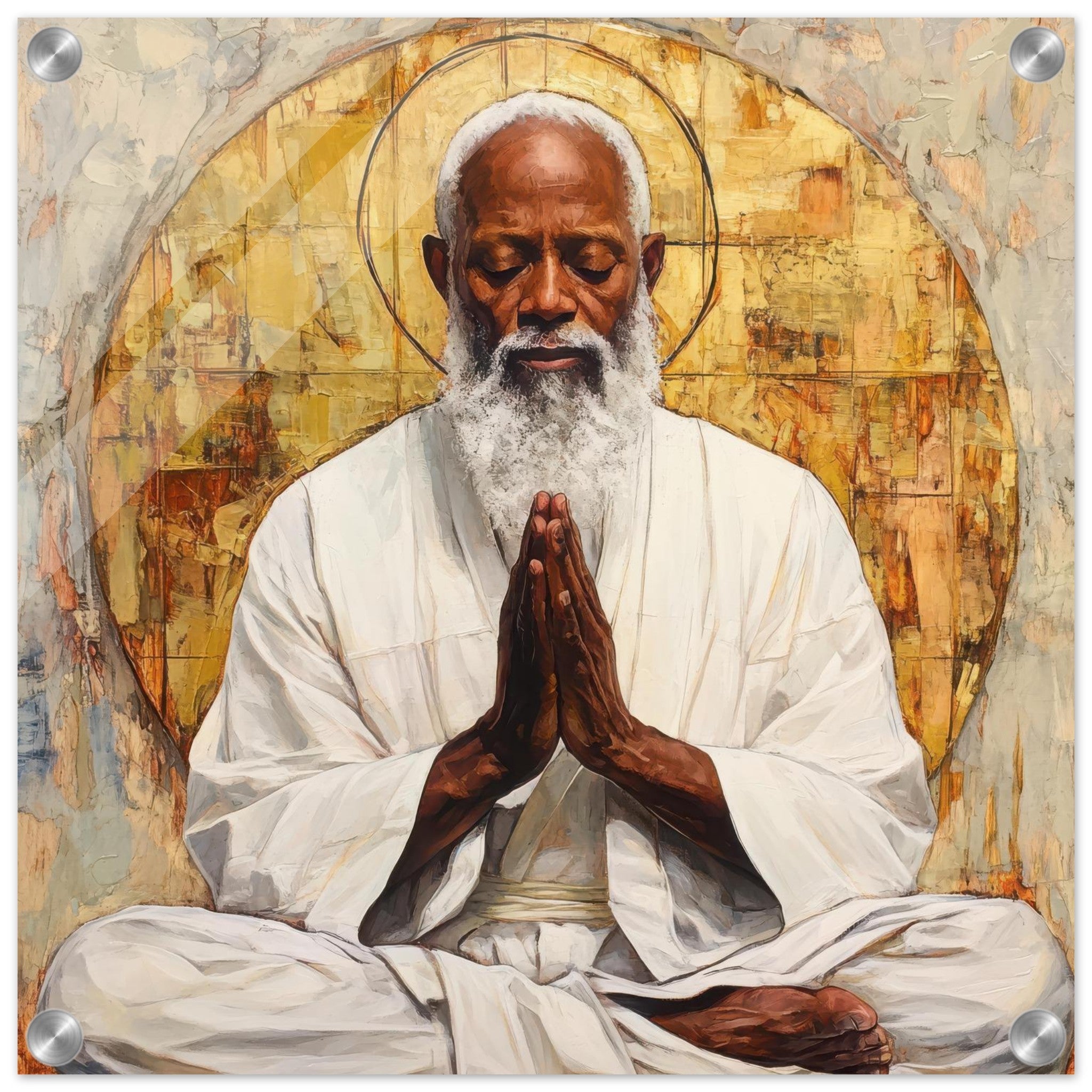 Acrylic Print Square - Spiritual Leader in Practicing Greatness - Shop Ai Art WebShop - Digital Art online Store