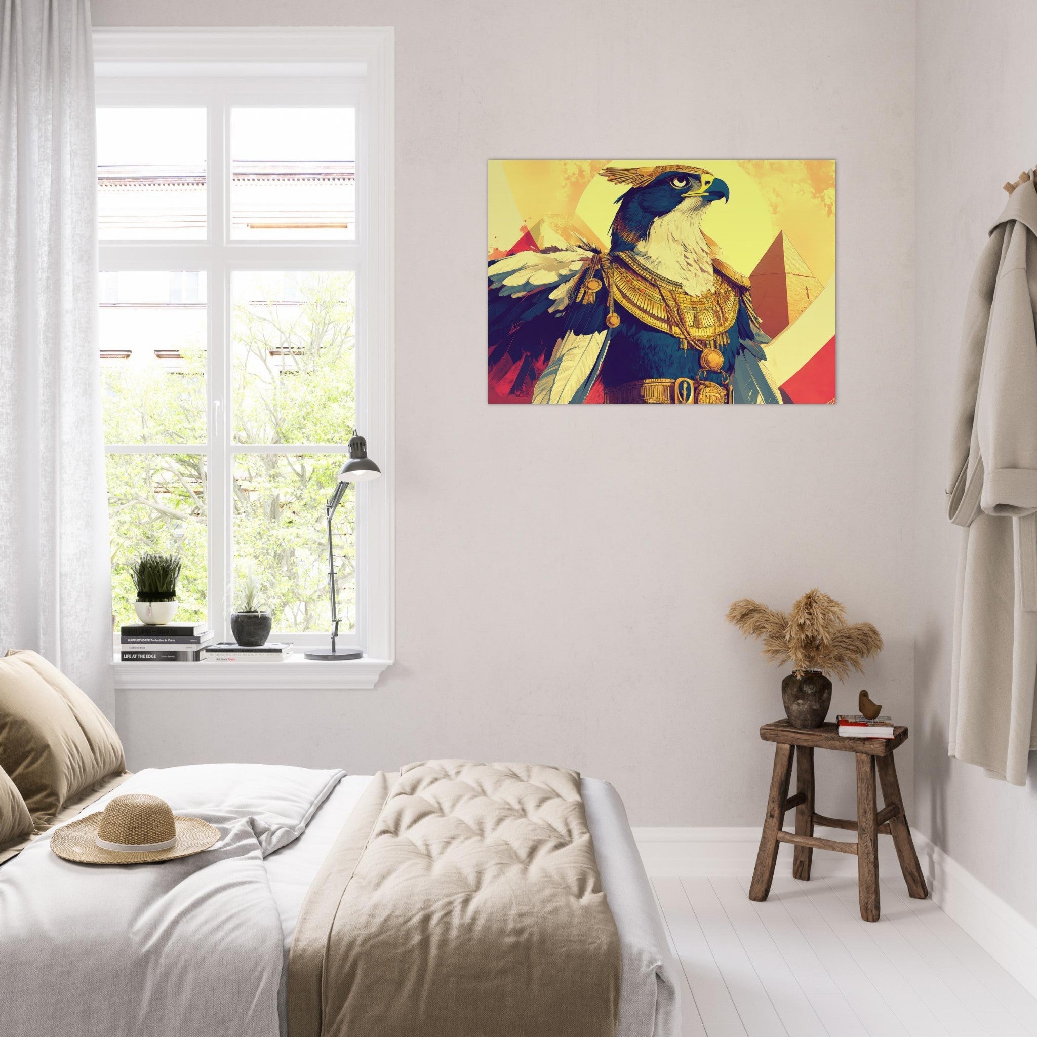 Aluminum Print Landscape - Ancient Egyptian Falcon God Horus A majestic far 5 - Shop Ai Art WebShop - Digital Art online Store