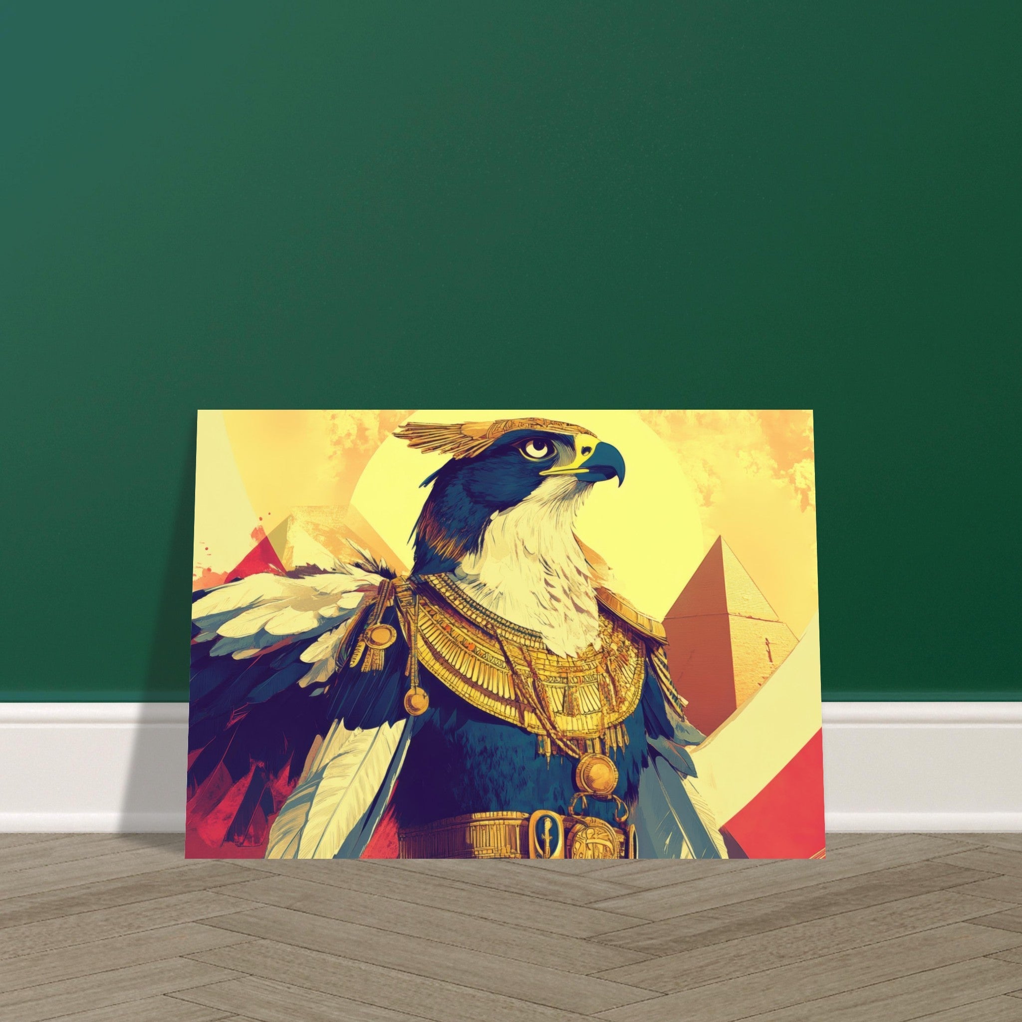 Aluminum Print Landscape - Ancient Egyptian Falcon God Horus A majestic far 5 - Shop Ai Art WebShop - Digital Art online Store