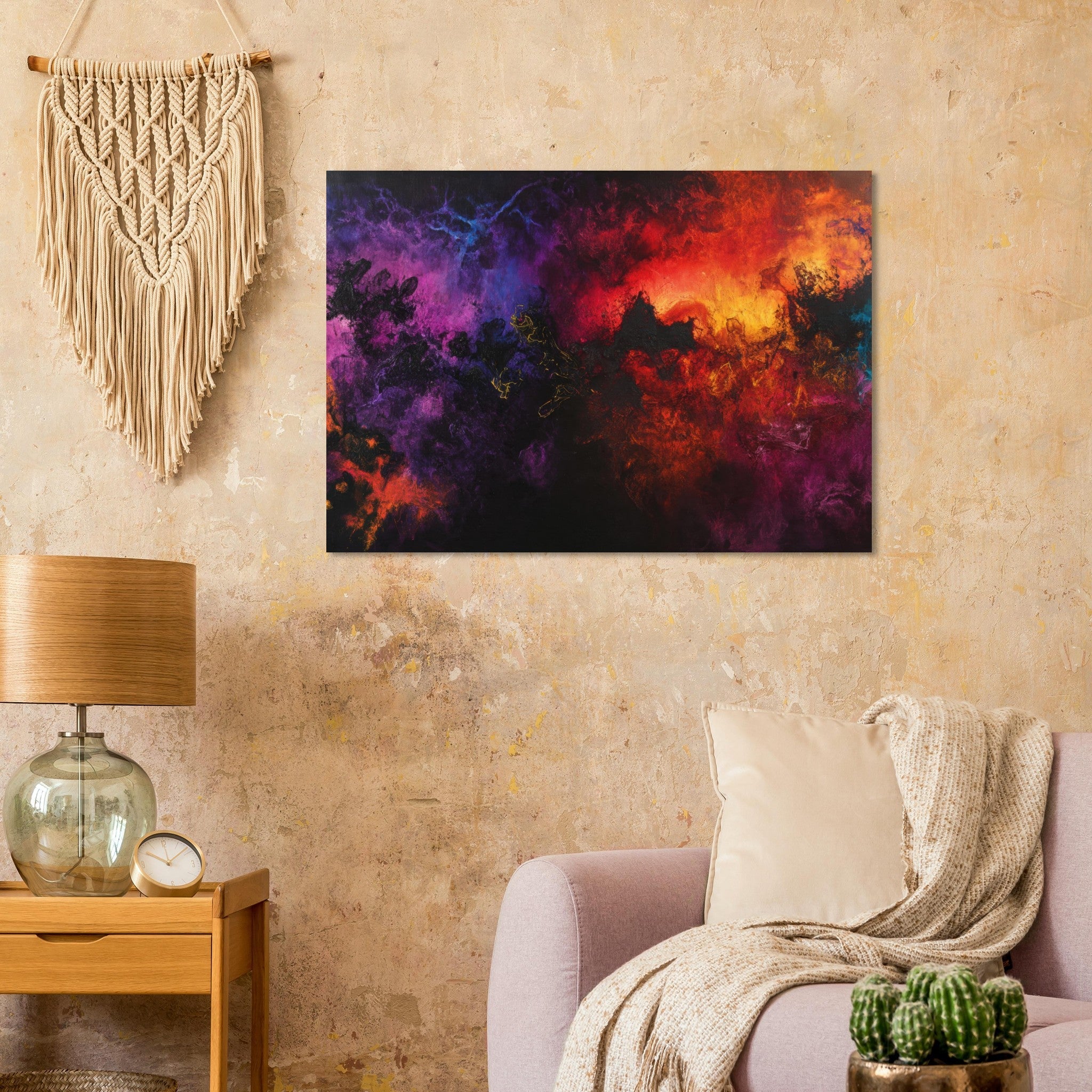 Aluminum Print Landscape - Chromatic Abyss A dark infinite void punctured 3 - Shop Ai Art WebShop - Digital Art online Store