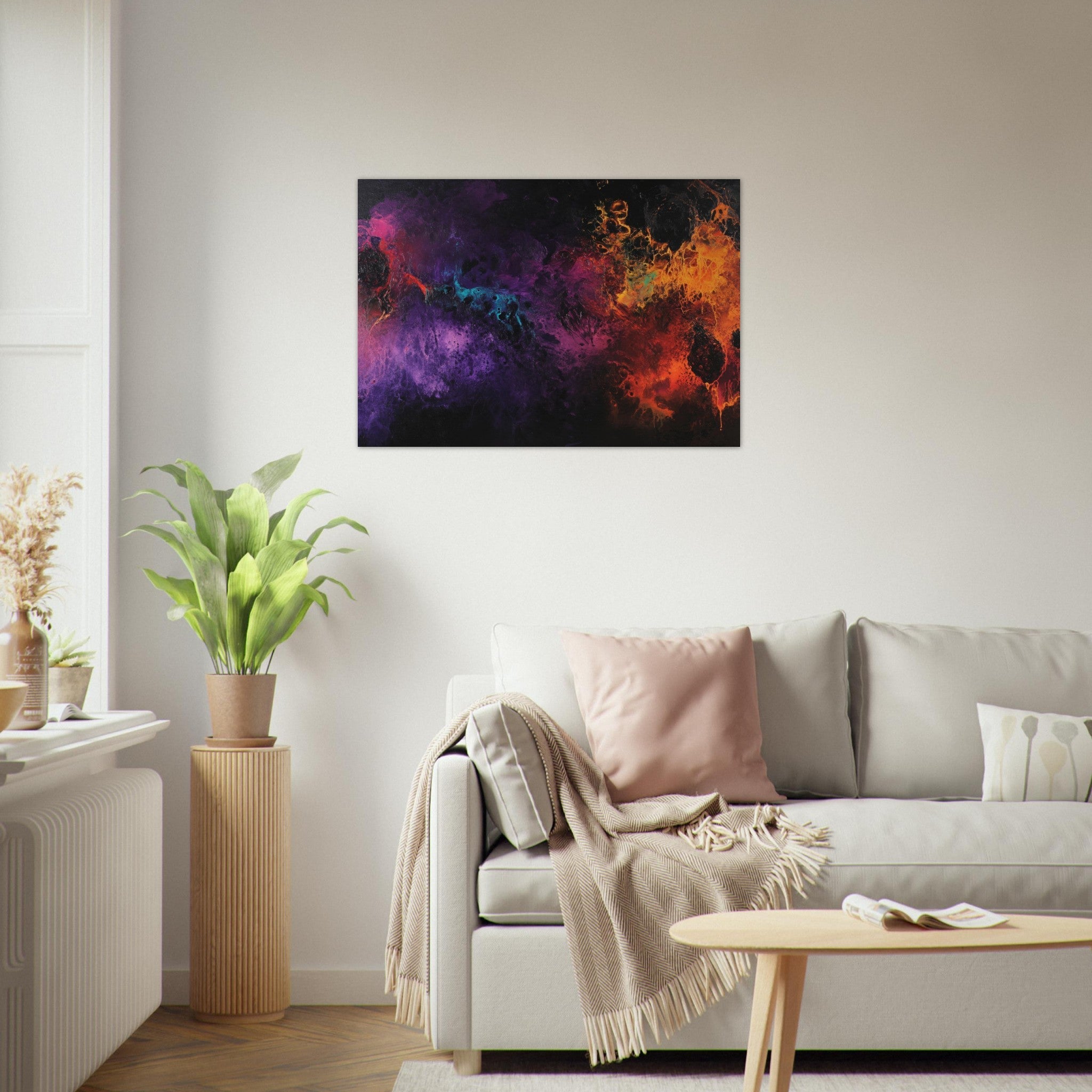 Aluminum Print Landscape - Chromatic Abyss A dark infinite void punctured 4 - Shop Ai Art WebShop - Digital Art online Store