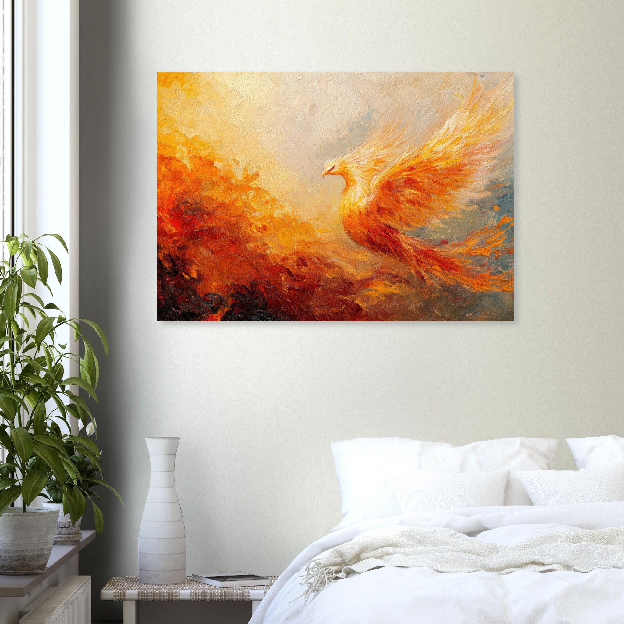 Aluminum Print Landscape - Impressionist Phoenix Rebirth Impressionism Did 2 - Shop Ai Art WebShop - Digital Art online Store