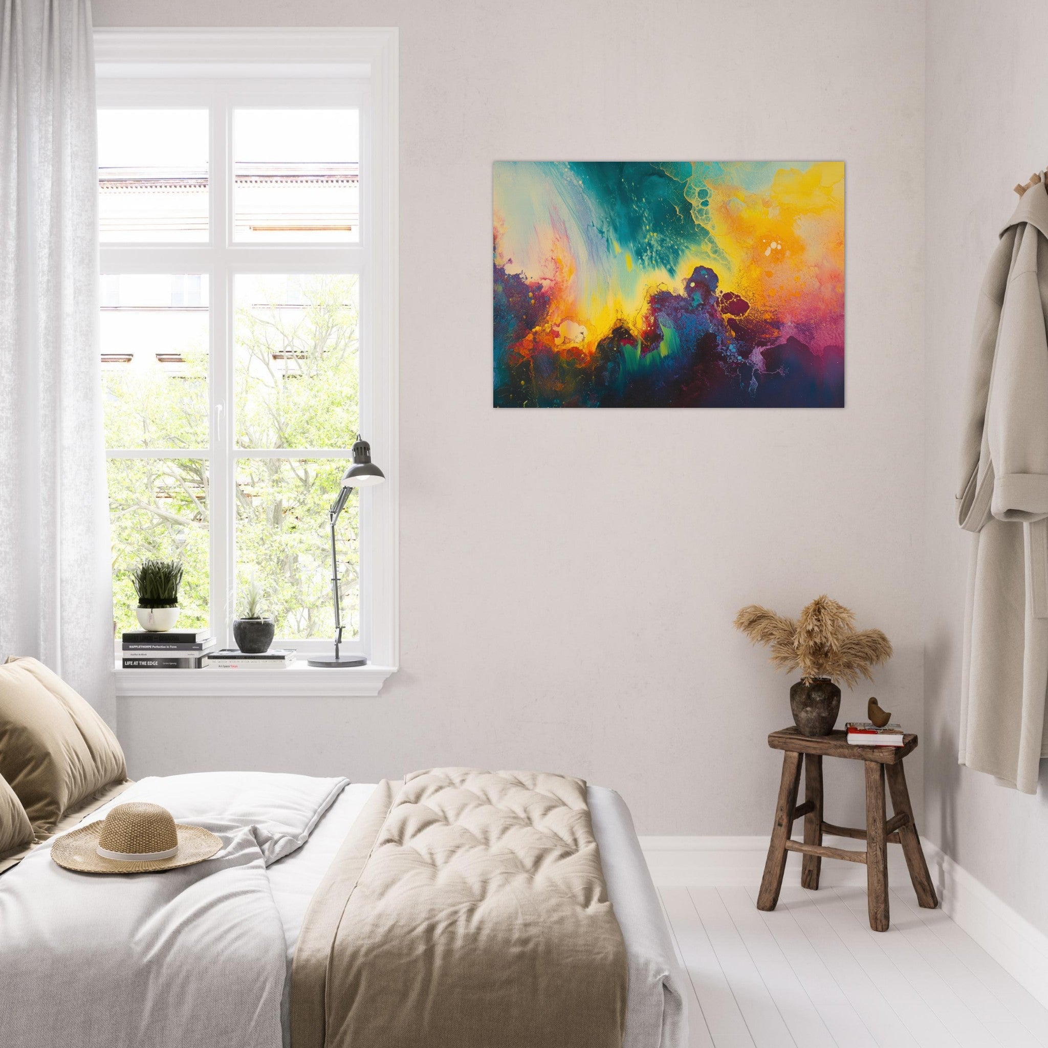 Aluminum Print Landscape - Spectral Dissonance Razor - sharp angular forms 3 - Shop Ai Art WebShop - Digital Art online Store
