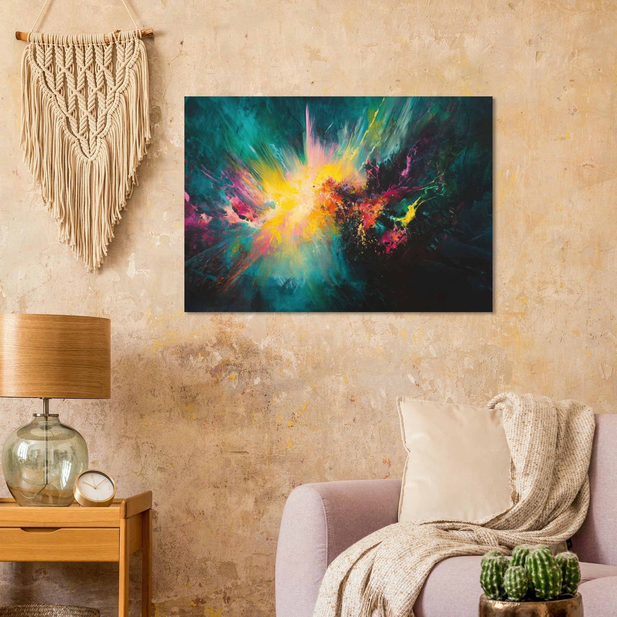 Aluminum Print Landscape - Spectral Dissonance Razor - sharp angular forms - Shop Ai Art WebShop - Digital Art online Store