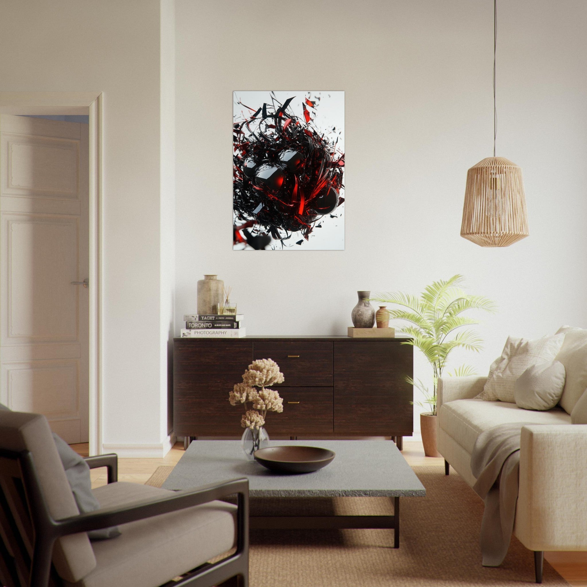 Aluminum Print Portrait - Gravitys Collapse A violent implosion of fragment 4 - Shop Ai Art WebShop - Digital Art online Store
