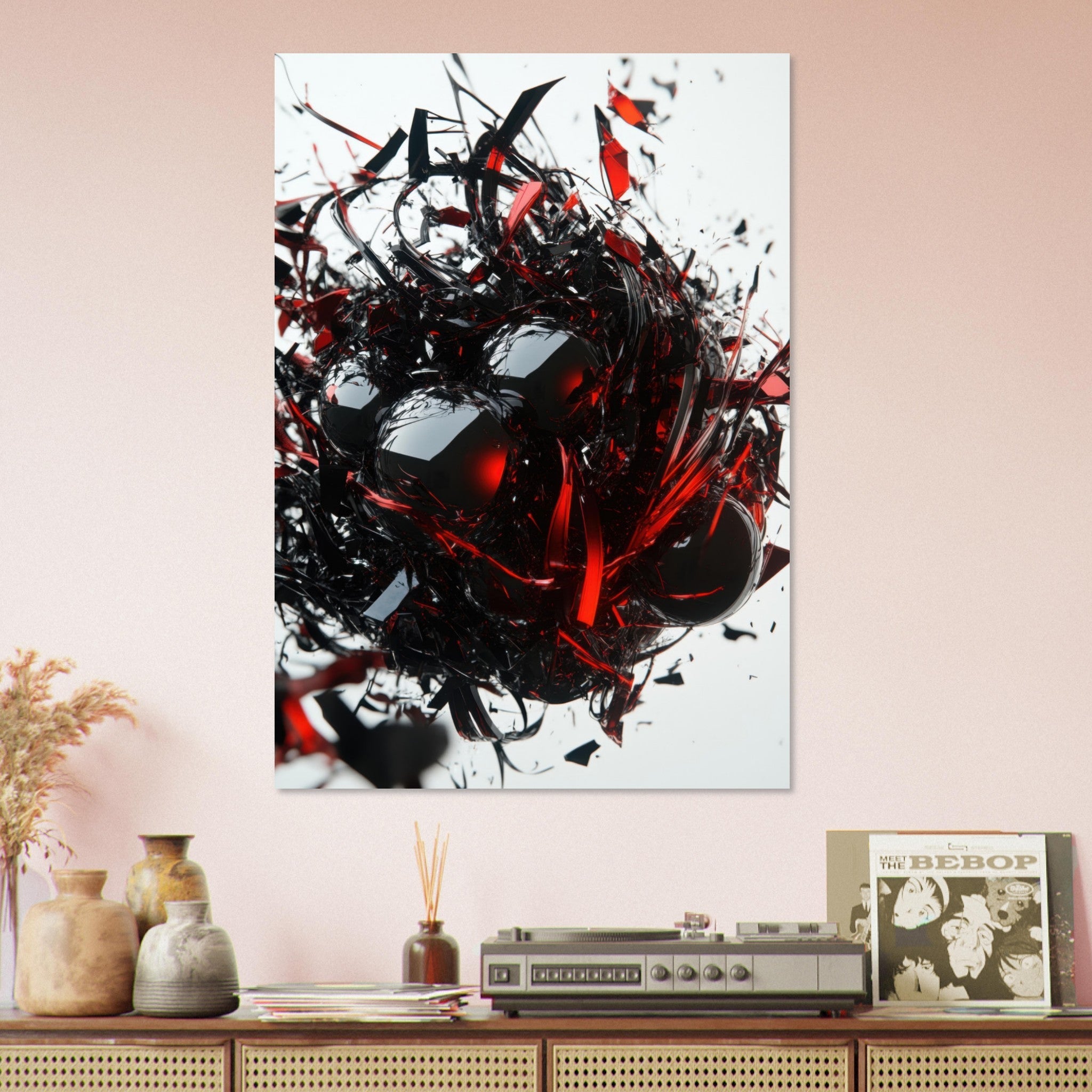 Aluminum Print Portrait - Gravitys Collapse A violent implosion of fragment 4 - Shop Ai Art WebShop - Digital Art online Store