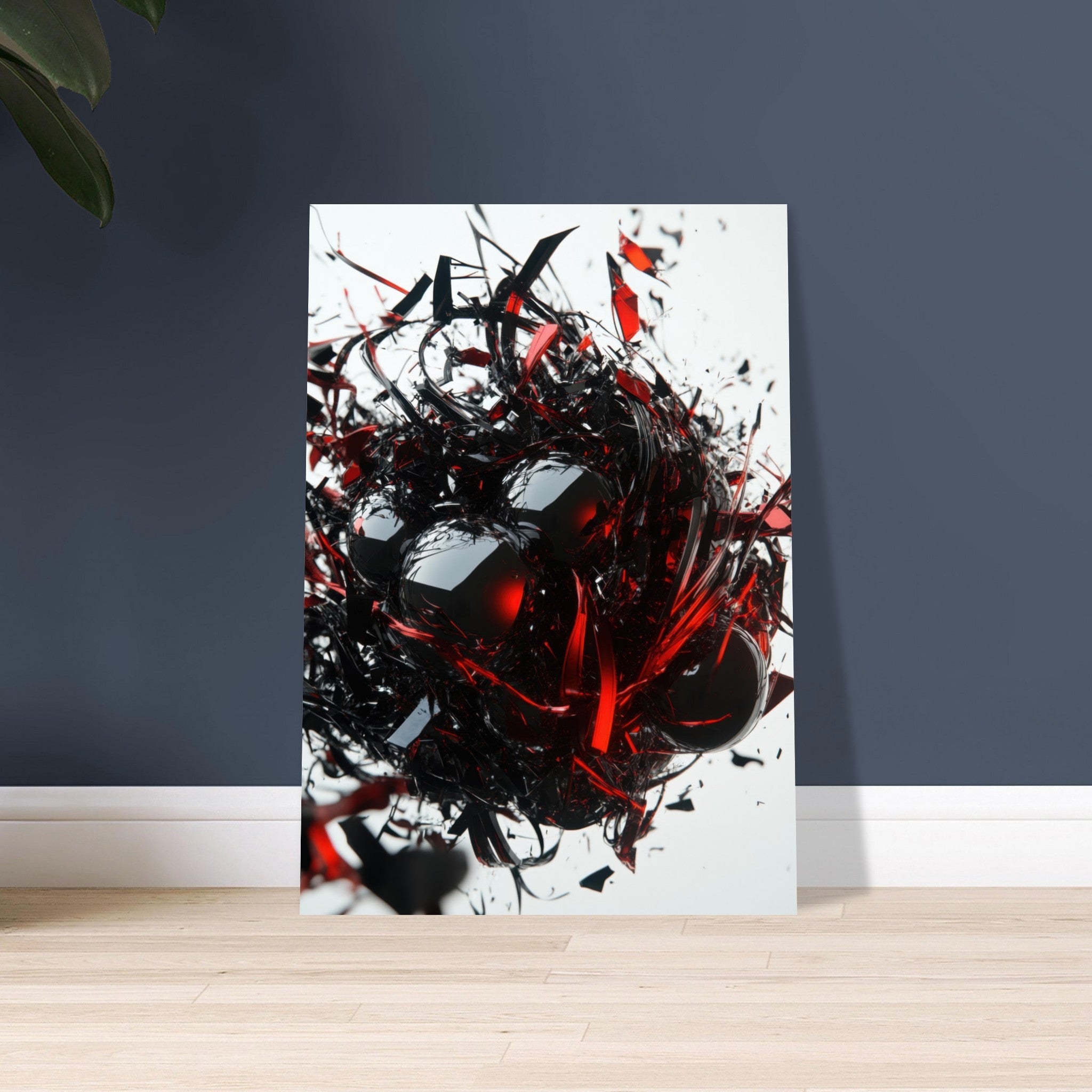 Aluminum Print Portrait - Gravitys Collapse A violent implosion of fragment 4 - Shop Ai Art WebShop - Digital Art online Store