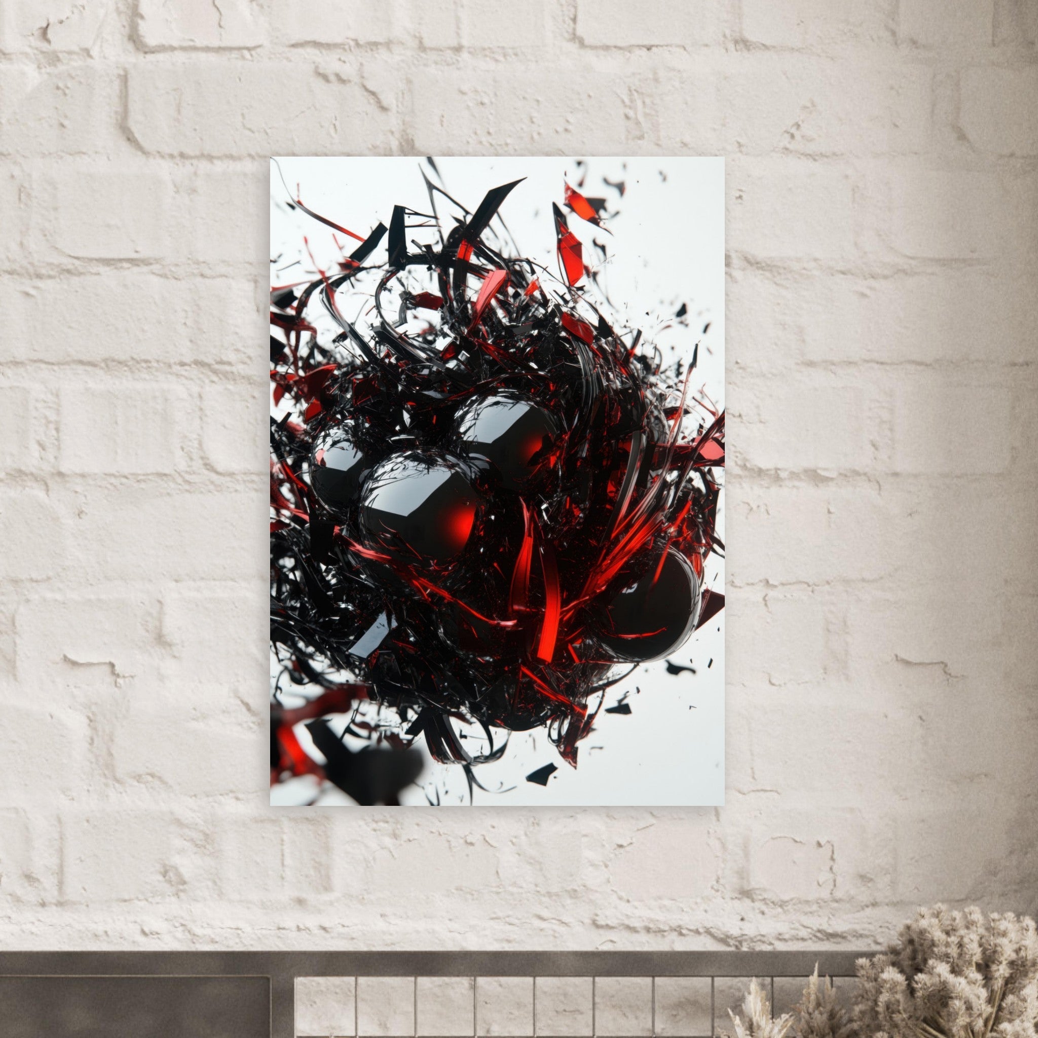 Aluminum Print Portrait - Gravitys Collapse A violent implosion of fragment 4 - Shop Ai Art WebShop - Digital Art online Store