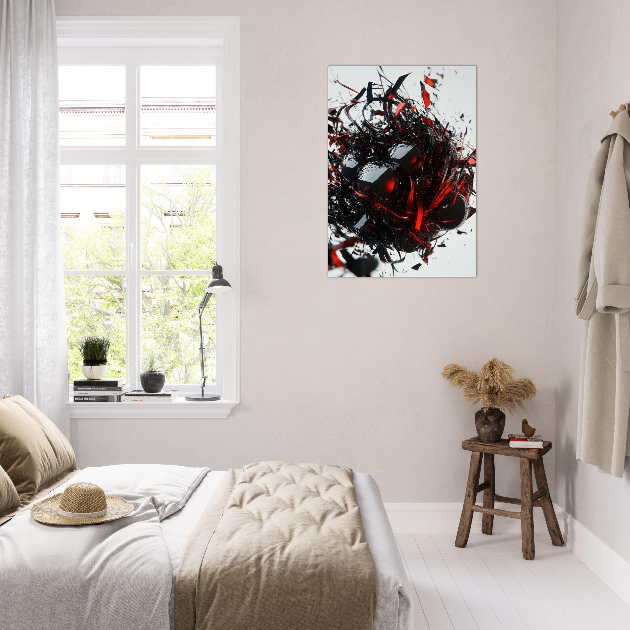 Aluminum Print Portrait - Gravitys Collapse A violent implosion of fragment 4 - Shop Ai Art WebShop - Digital Art online Store