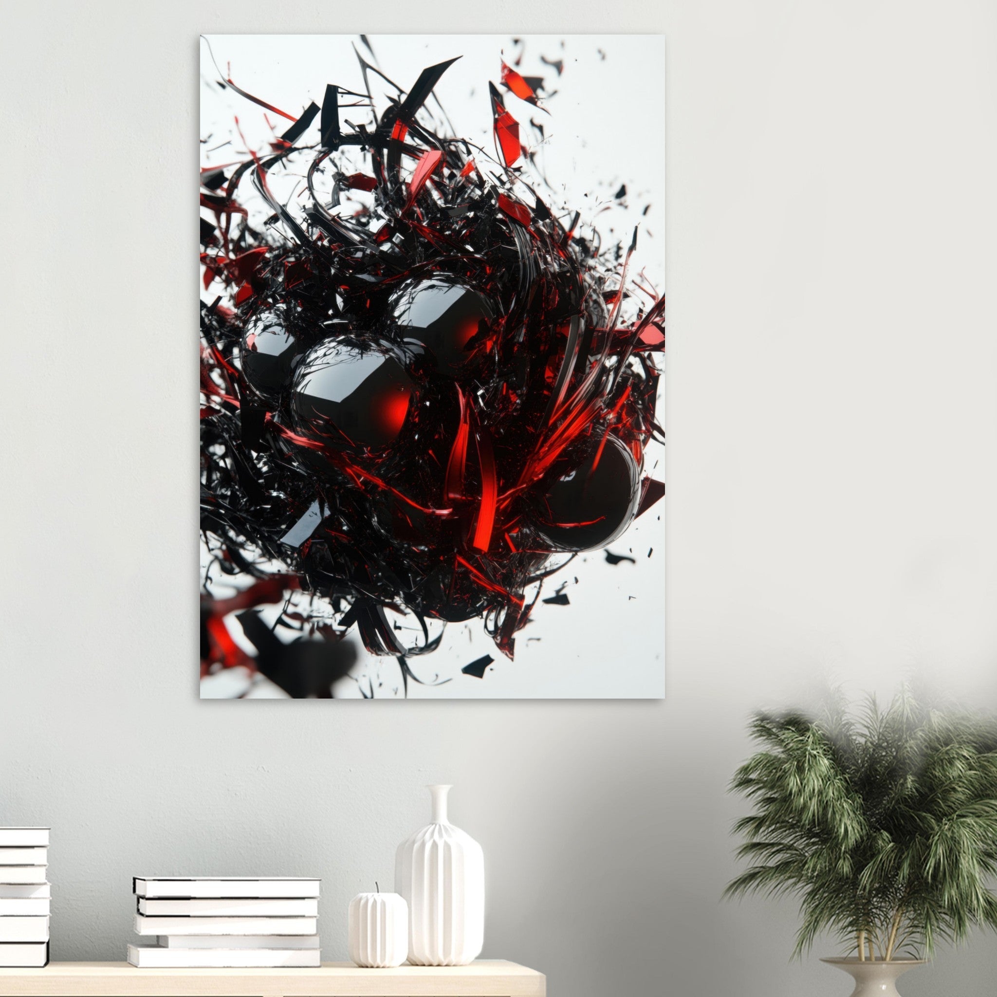 Aluminum Print Portrait - Gravitys Collapse A violent implosion of fragment 4 - Shop Ai Art WebShop - Digital Art online Store