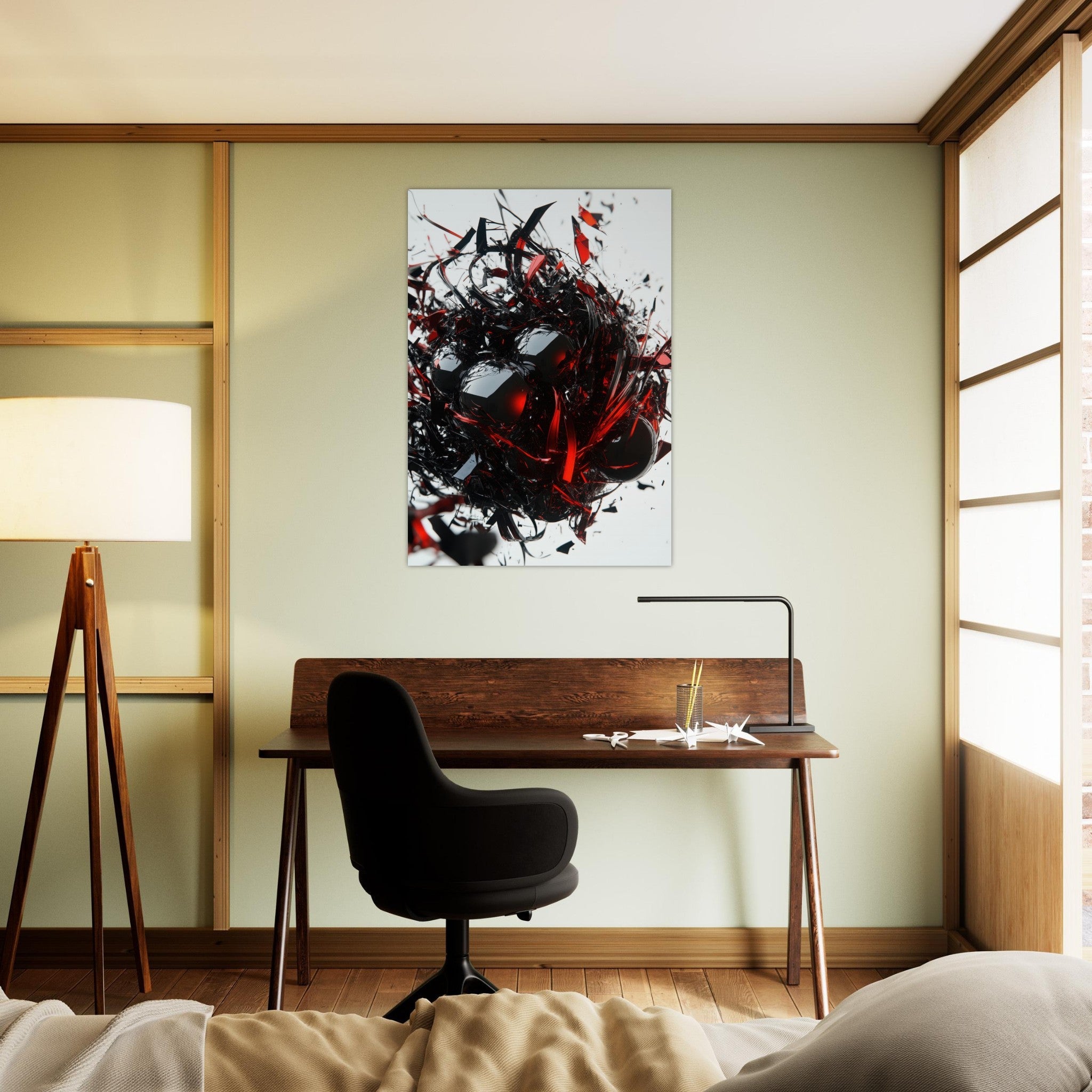 Aluminum Print Portrait - Gravitys Collapse A violent implosion of fragment 4 - Shop Ai Art WebShop - Digital Art online Store