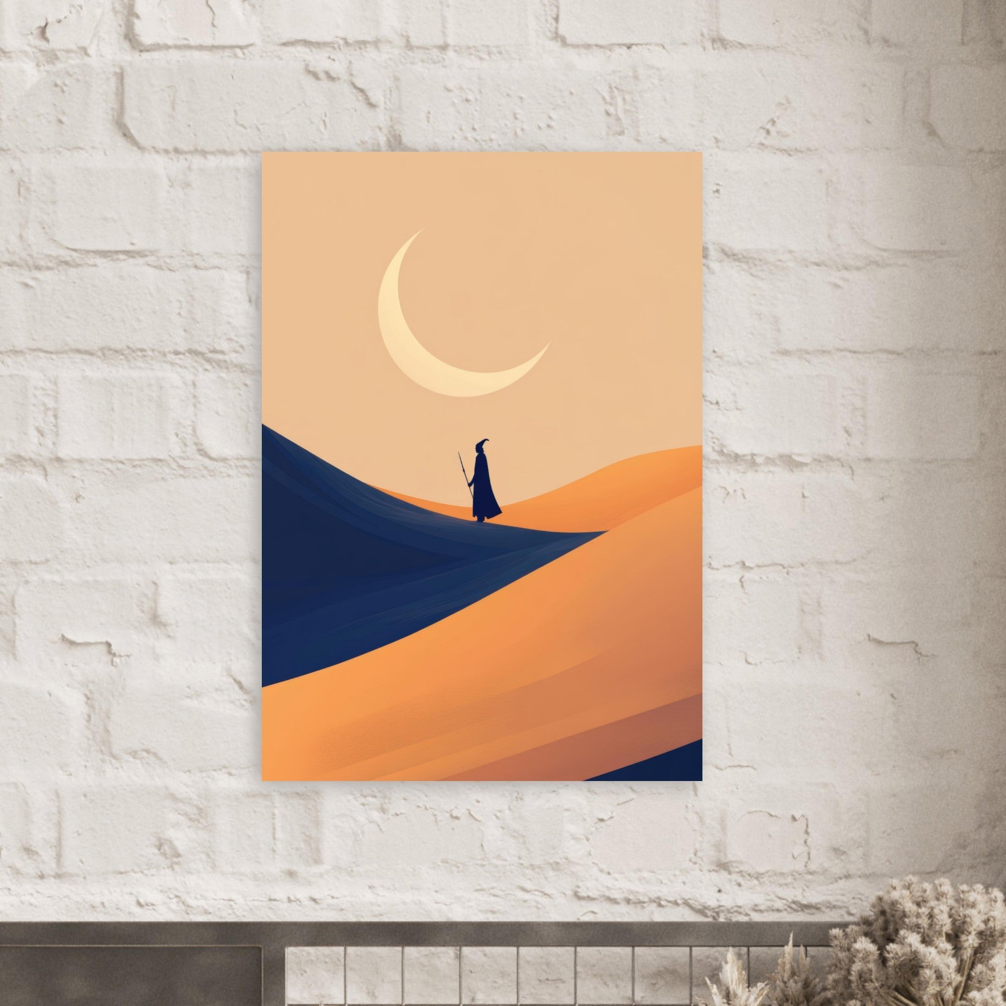 Aluminum Print Portrait - Minimalist Magical Landscape A sleek minimalist 3 - Shop Ai Art WebShop - Digital Art online Store