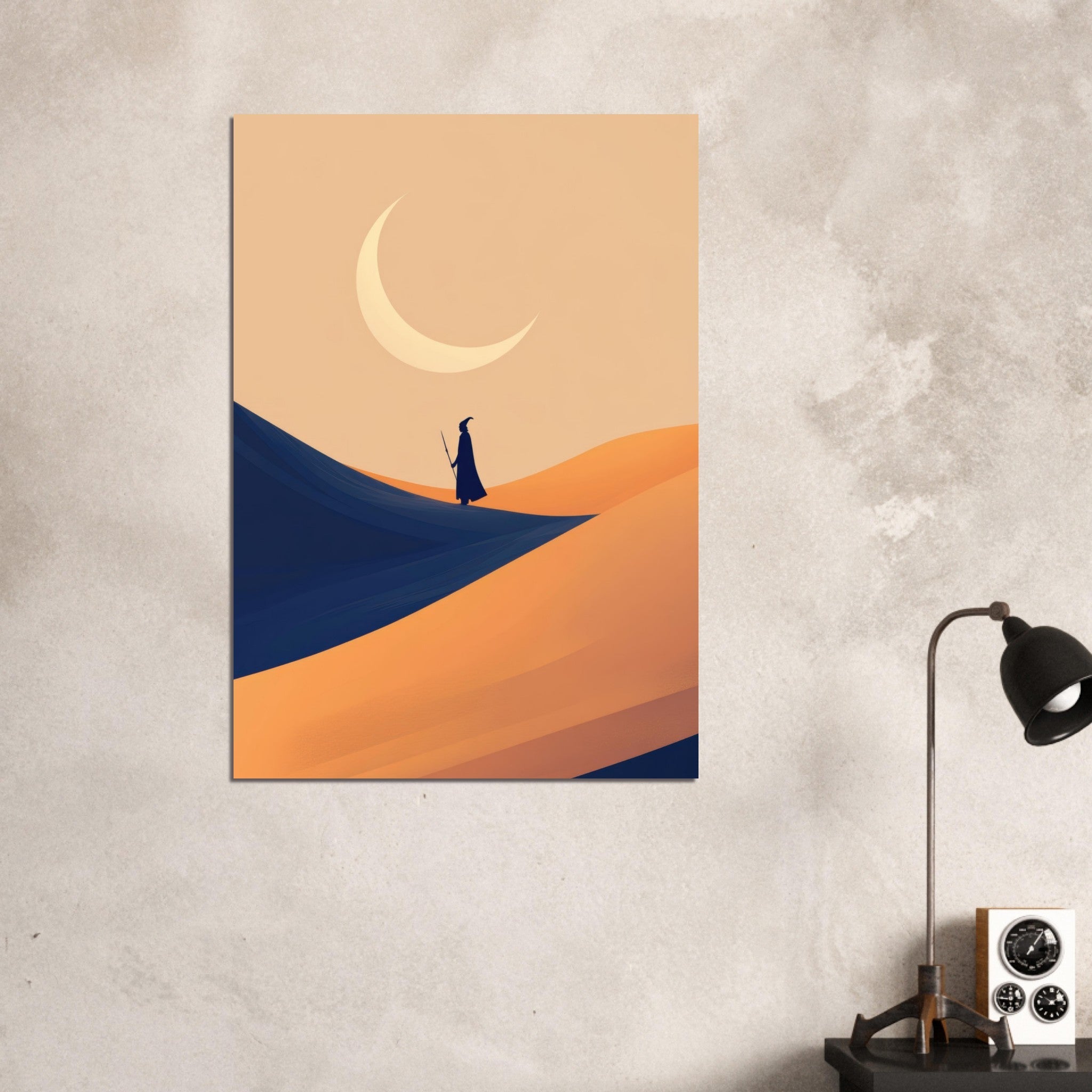 Aluminum Print Portrait - Minimalist Magical Landscape A sleek minimalist 3 - Shop Ai Art WebShop - Digital Art online Store
