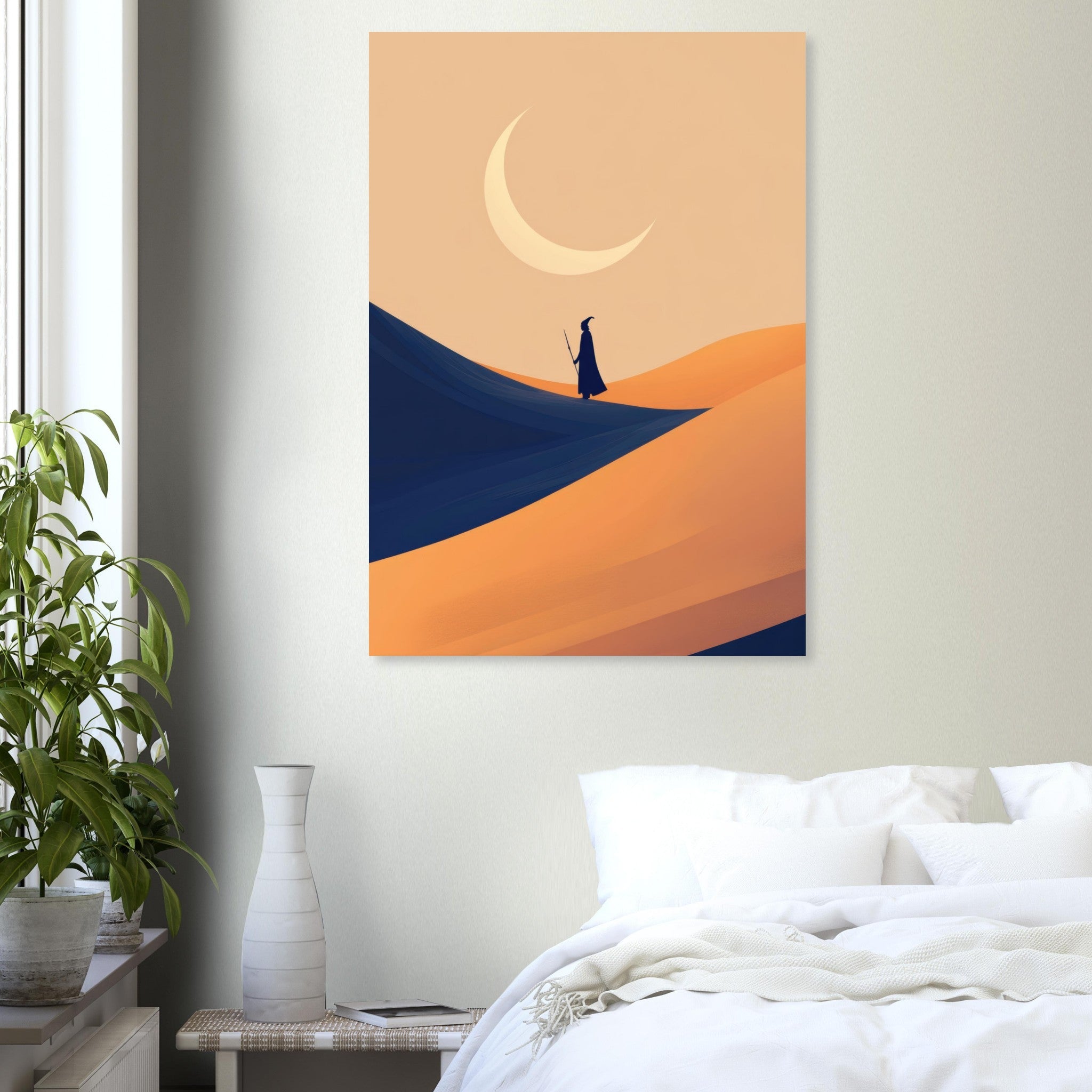 Aluminum Print Portrait - Minimalist Magical Landscape A sleek minimalist 3 - Shop Ai Art WebShop - Digital Art online Store