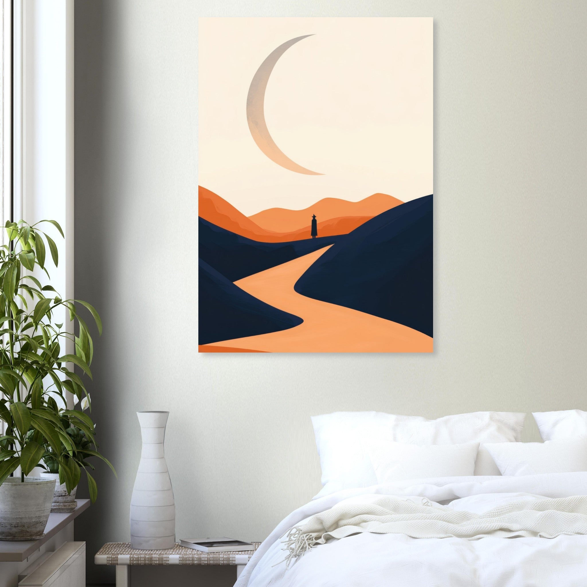 Aluminum Print Portrait - Minimalist Magical Landscape A sleek minimalist 4 - Shop Ai Art WebShop - Digital Art online Store