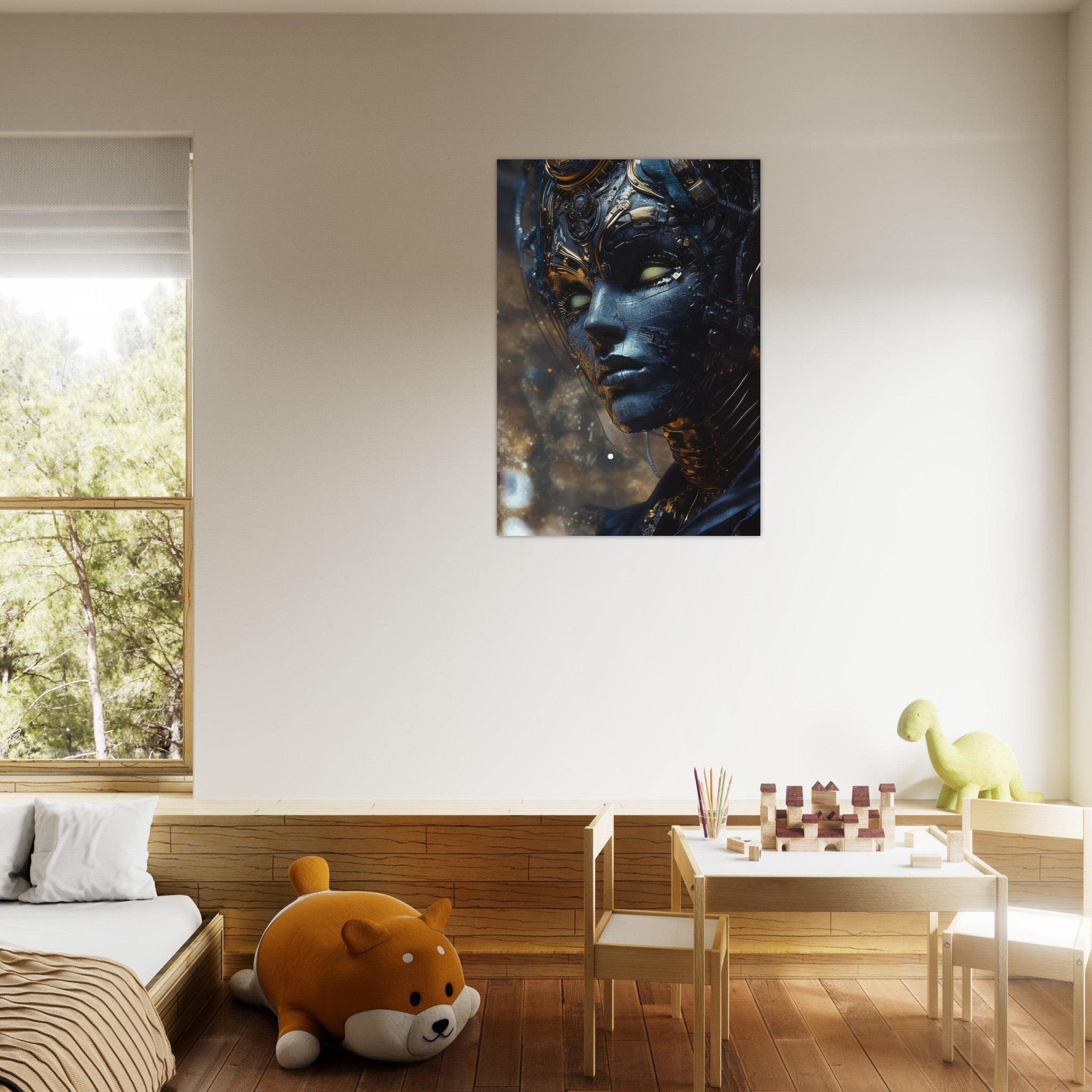 Aluminum Print Portrait - The Cybernetic Dukes Masquerade A lavish master 2 - Shop Ai Art WebShop - Digital Art online Store