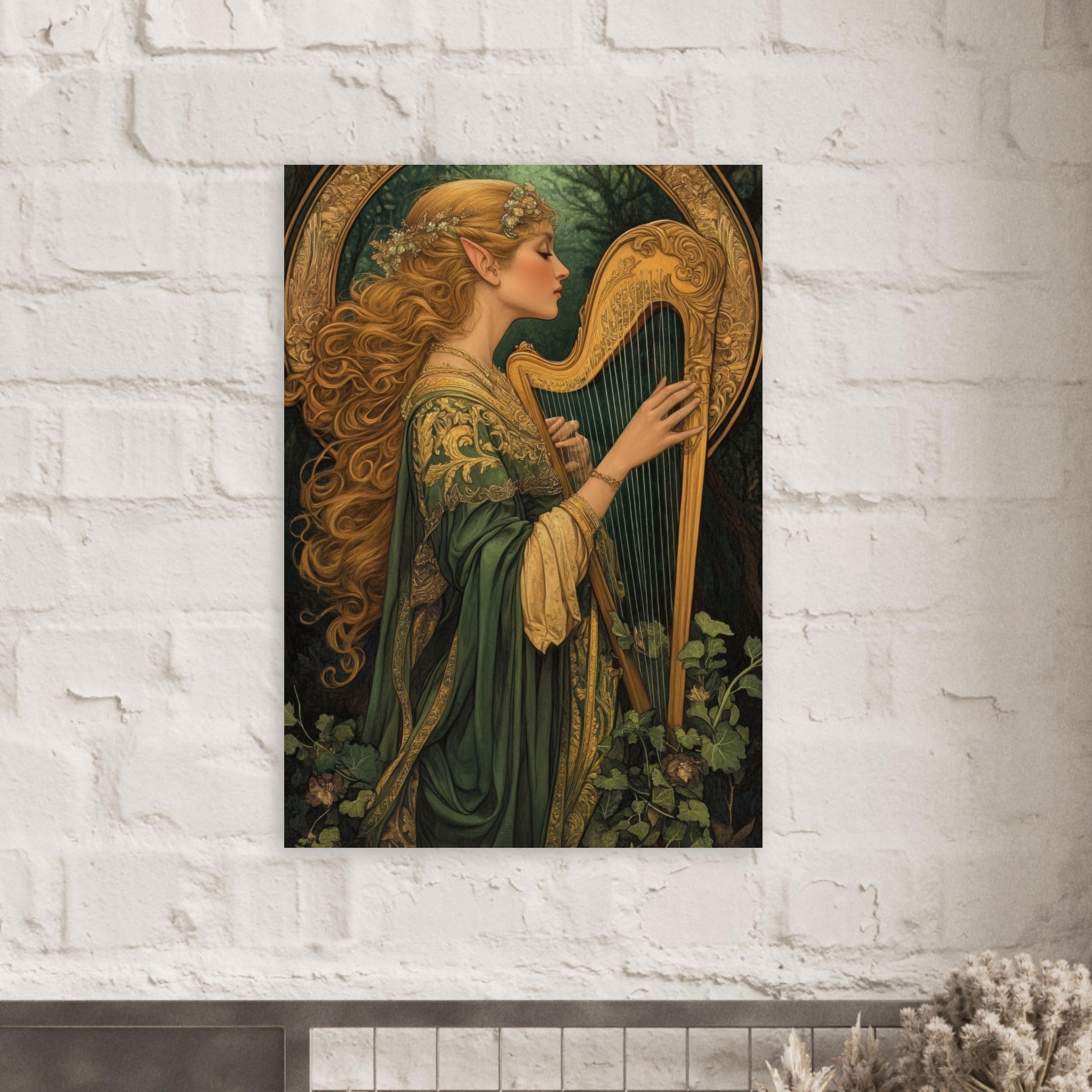 Aluminum Print Portrait - The Enchanted Minstrel of the Fae Court Art You 4 - Shop Ai Art WebShop - Digital Art online Store