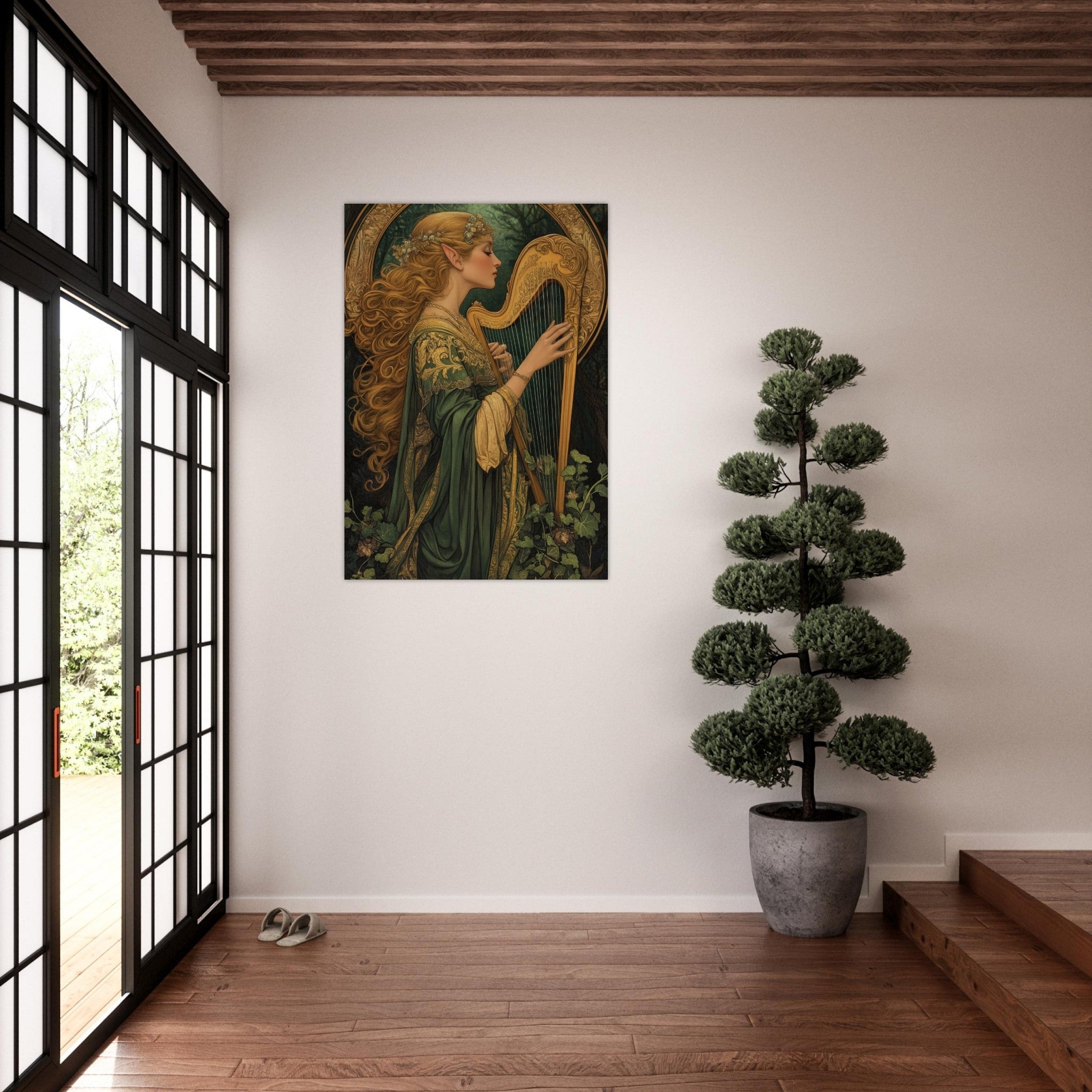 Aluminum Print Portrait - The Enchanted Minstrel of the Fae Court Art You 4 - Shop Ai Art WebShop - Digital Art online Store