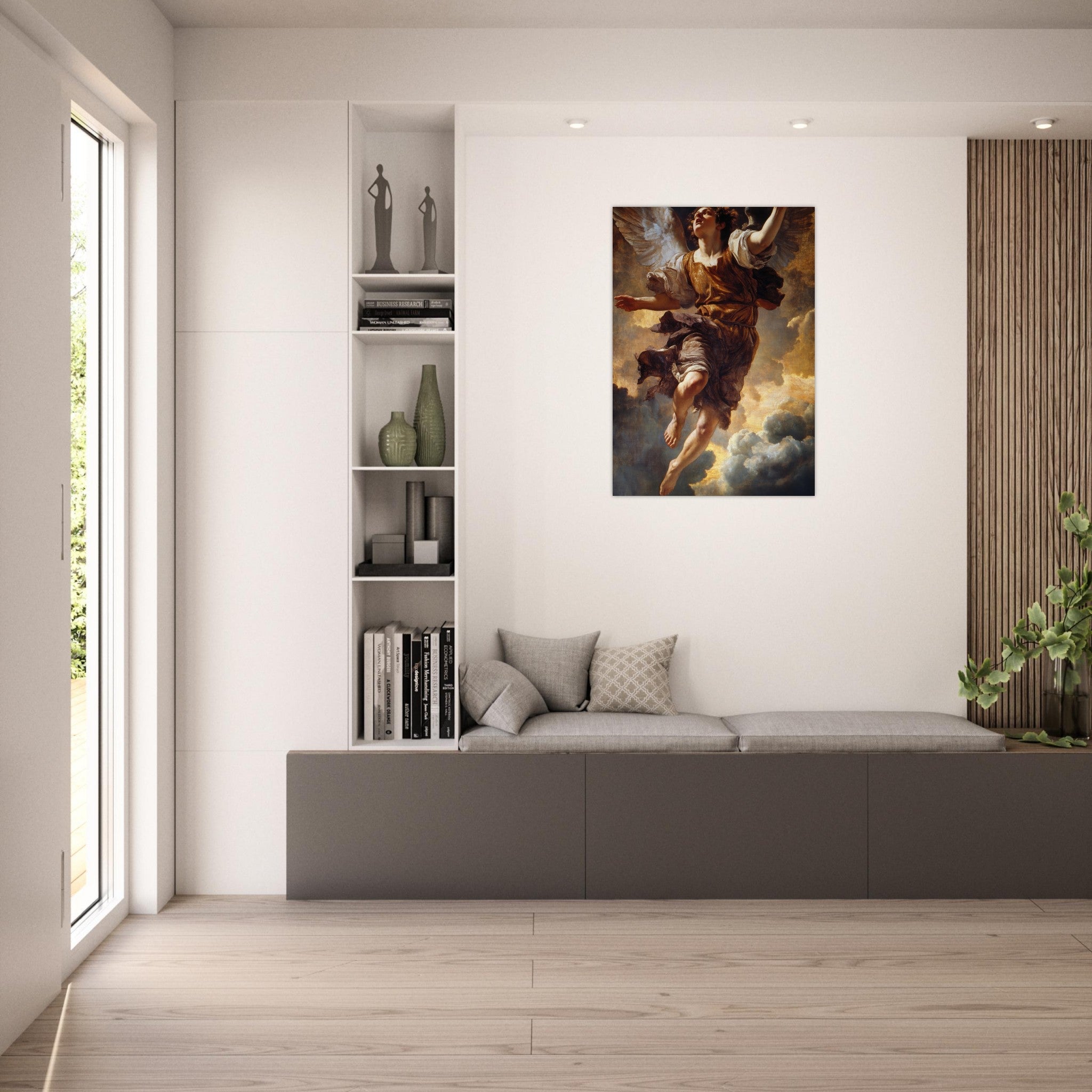 Aluminum Print Portrait - The Fallen Angels Descent Baroque Mythological 2 - Shop Ai Art WebShop - Digital Art online Store