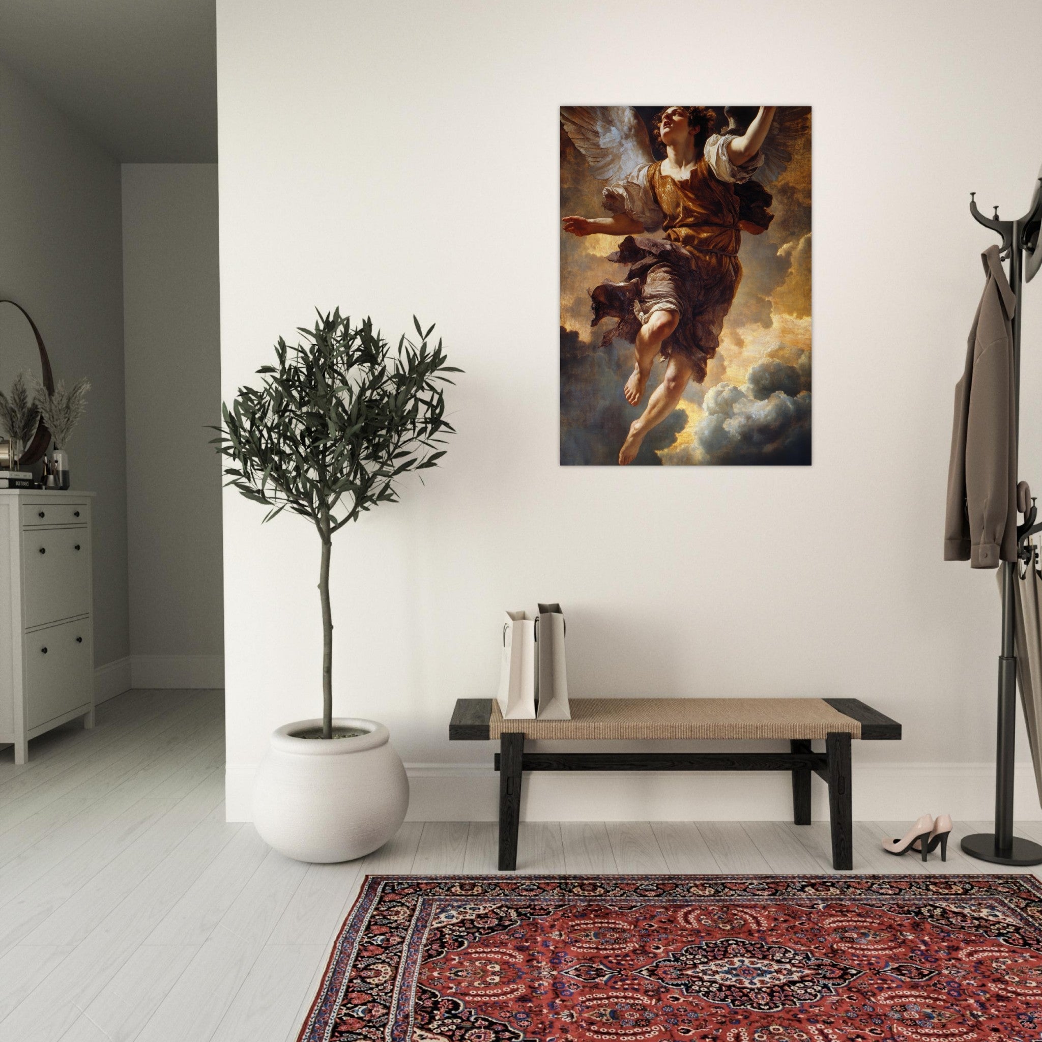 Aluminum Print Portrait - The Fallen Angels Descent Baroque Mythological 2 - Shop Ai Art WebShop - Digital Art online Store