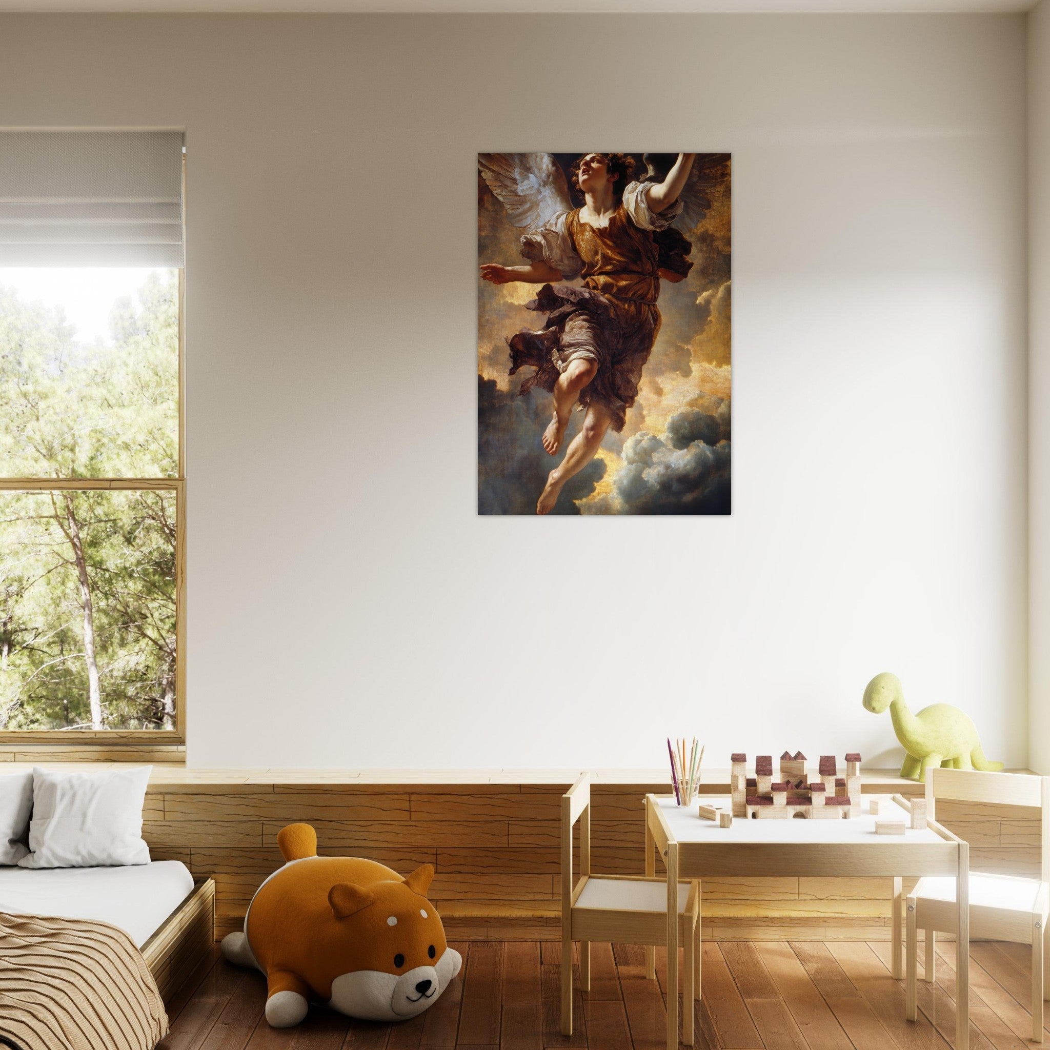 Aluminum Print Portrait - The Fallen Angels Descent Baroque Mythological 2 - Shop Ai Art WebShop - Digital Art online Store