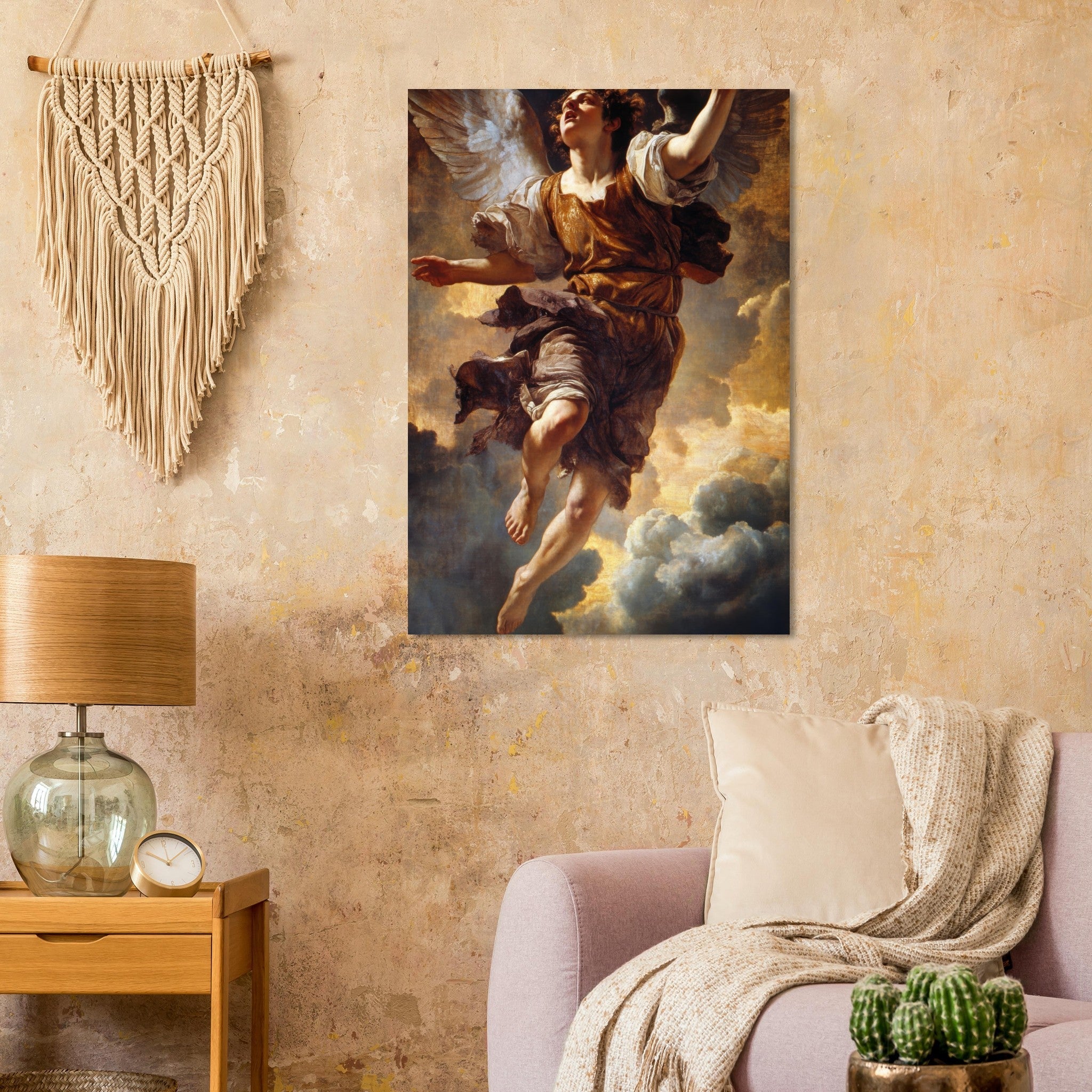 Aluminum Print Portrait - The Fallen Angels Descent Baroque Mythological 2 - Shop Ai Art WebShop - Digital Art online Store