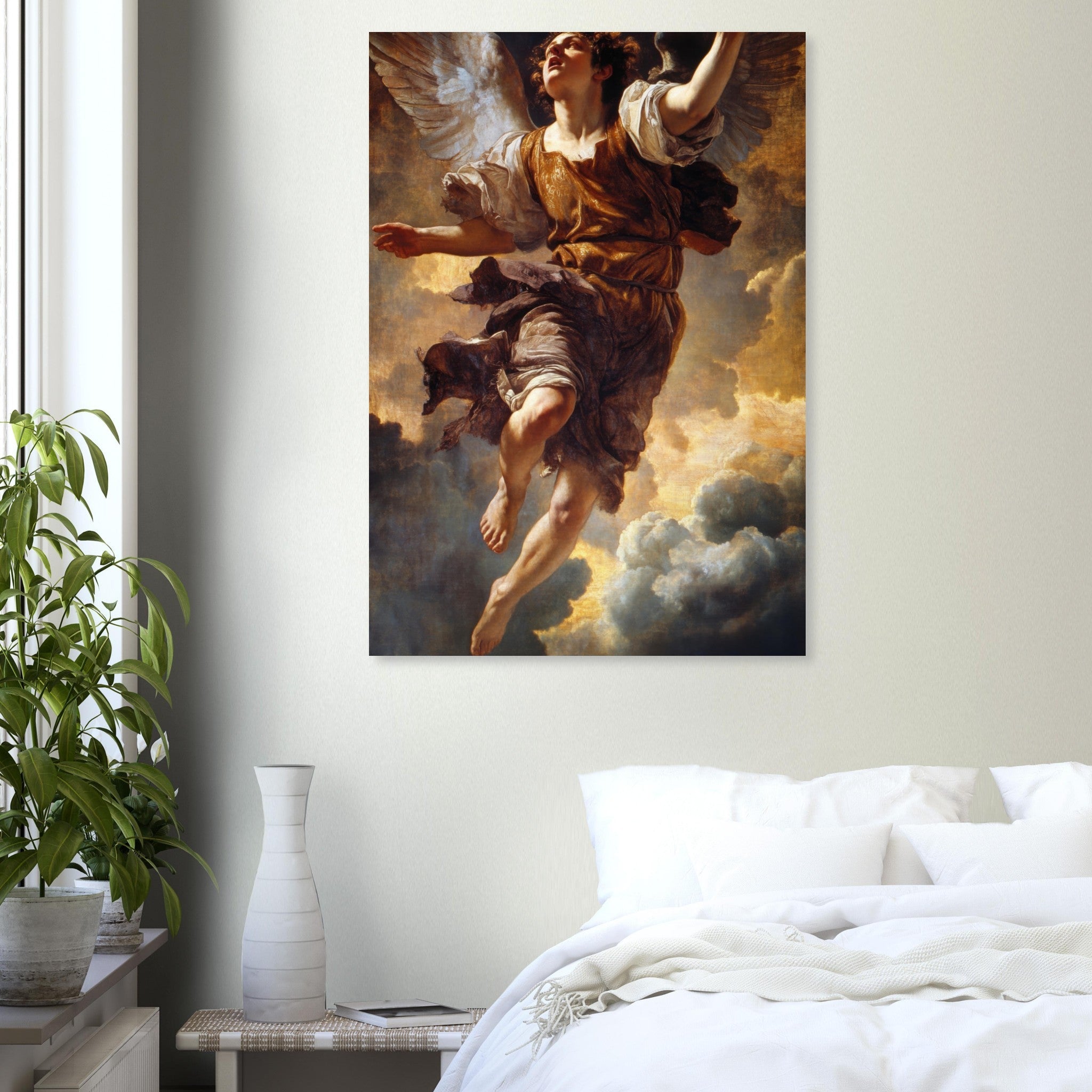 Aluminum Print Portrait - The Fallen Angels Descent Baroque Mythological 2 - Shop Ai Art WebShop - Digital Art online Store