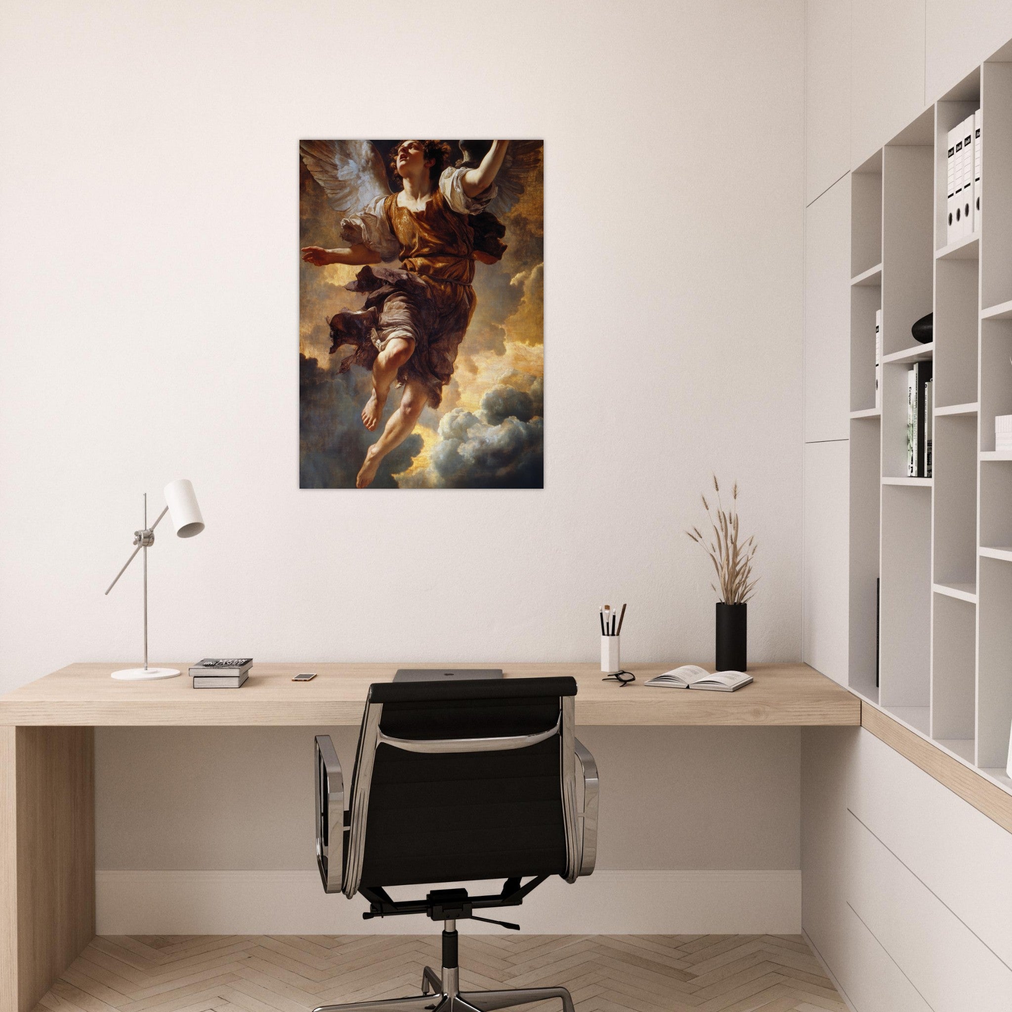 Aluminum Print Portrait - The Fallen Angels Descent Baroque Mythological 2 - Shop Ai Art WebShop - Digital Art online Store