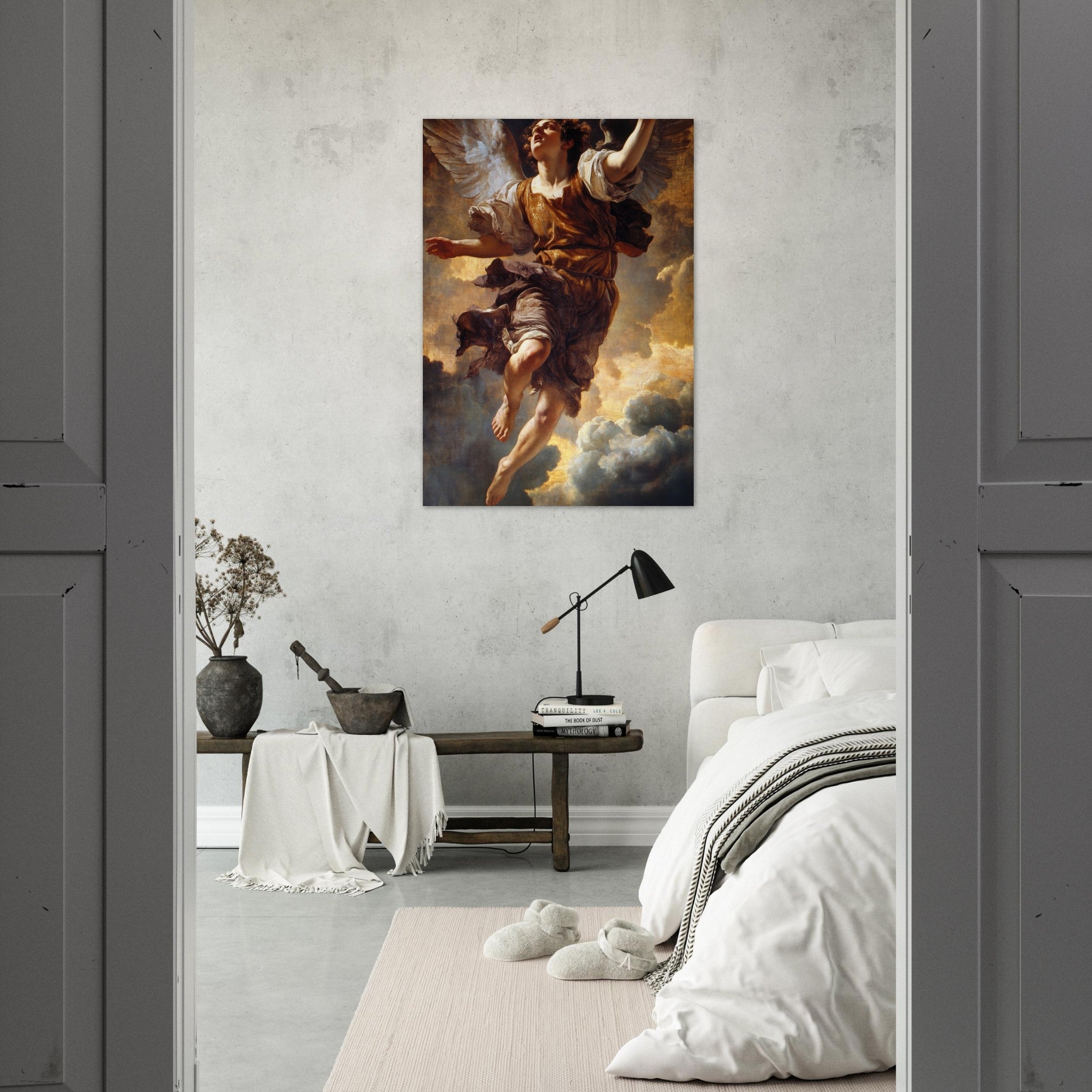 Aluminum Print Portrait - The Fallen Angels Descent Baroque Mythological 2 - Shop Ai Art WebShop - Digital Art online Store