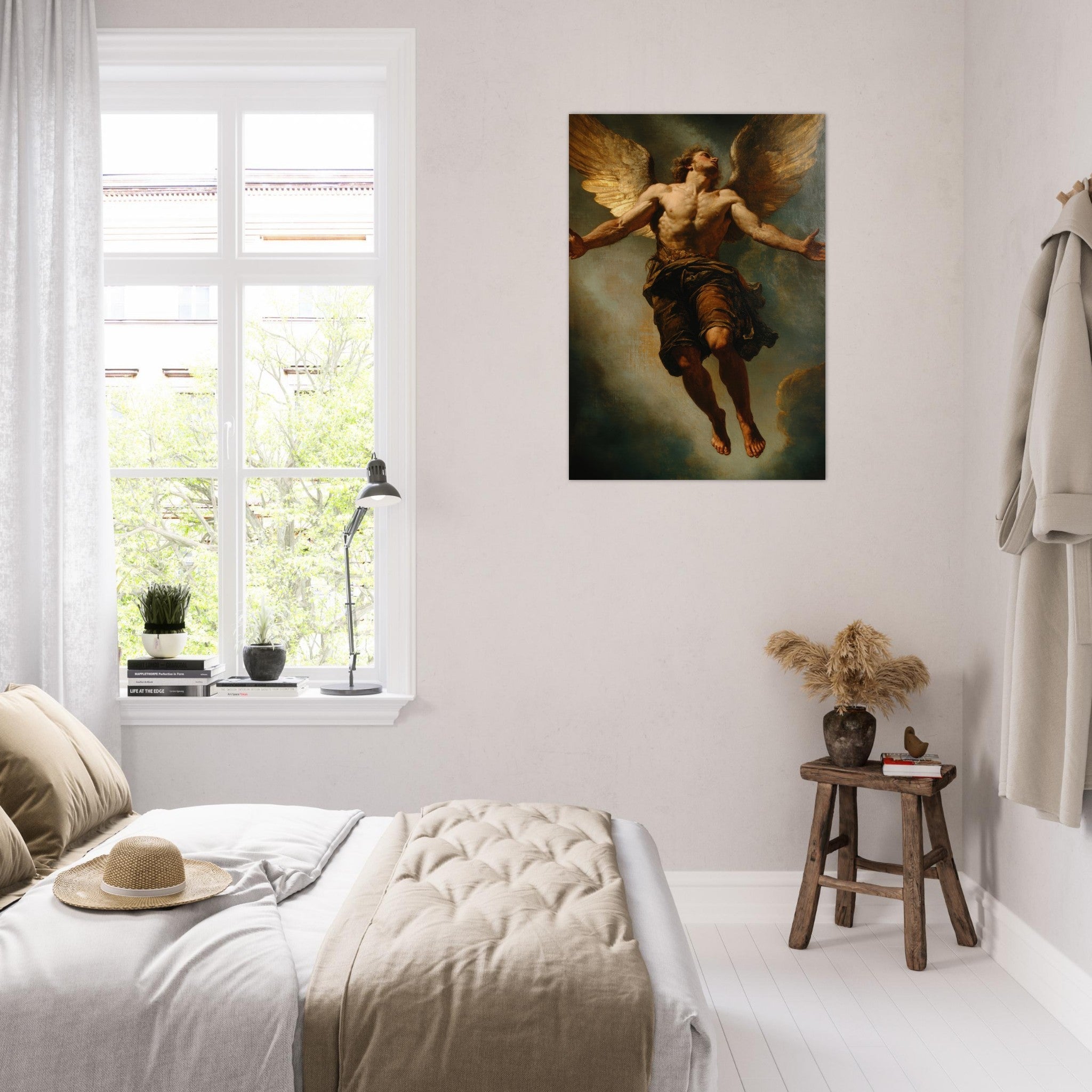 Aluminum Print Portrait - The Fallen Angels Descent Baroque Mythological 3 - Shop Ai Art WebShop - Digital Art online Store