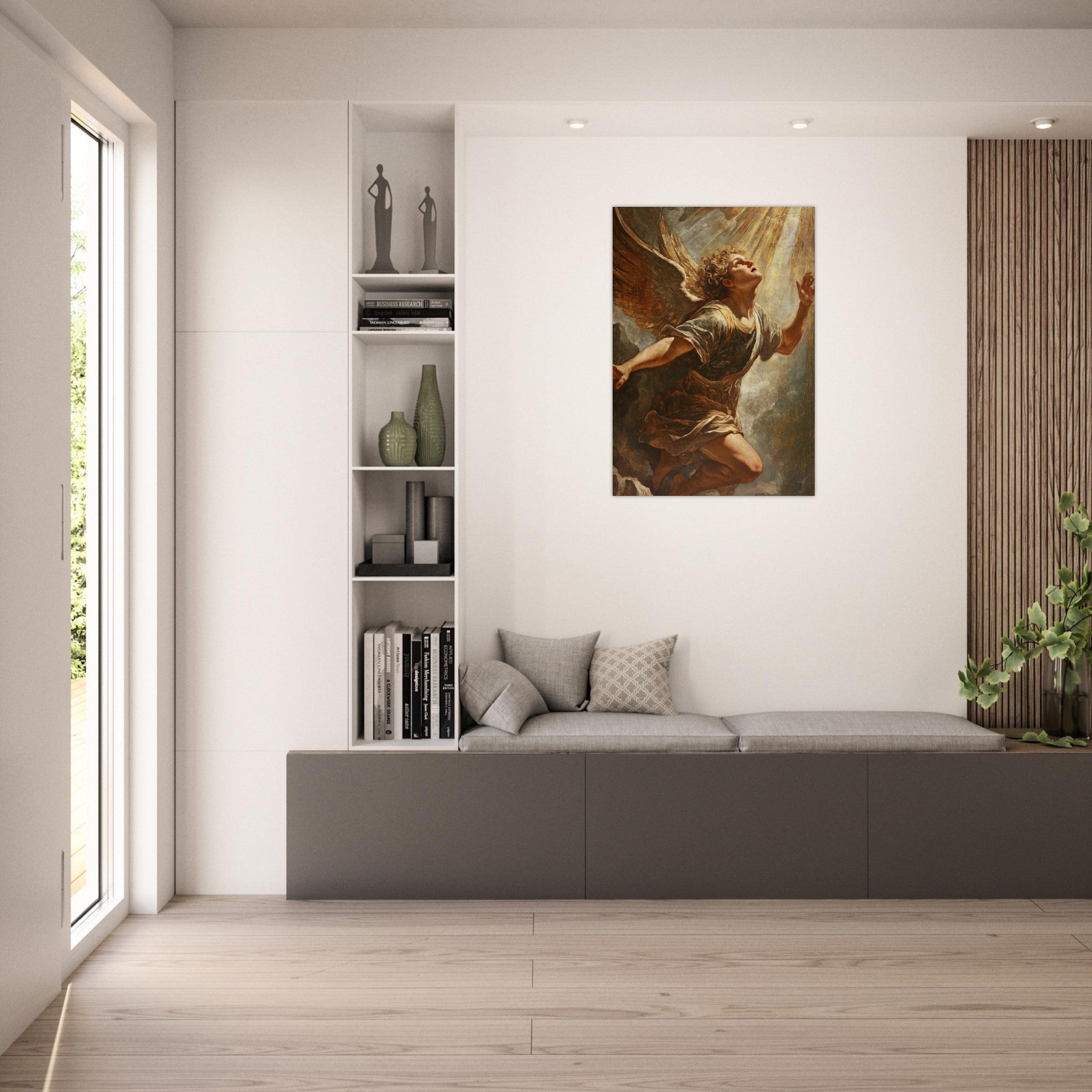 Aluminum Print Portrait - The Fallen Angels Descent Baroque Mythological 4 - Shop Ai Art WebShop - Digital Art online Store