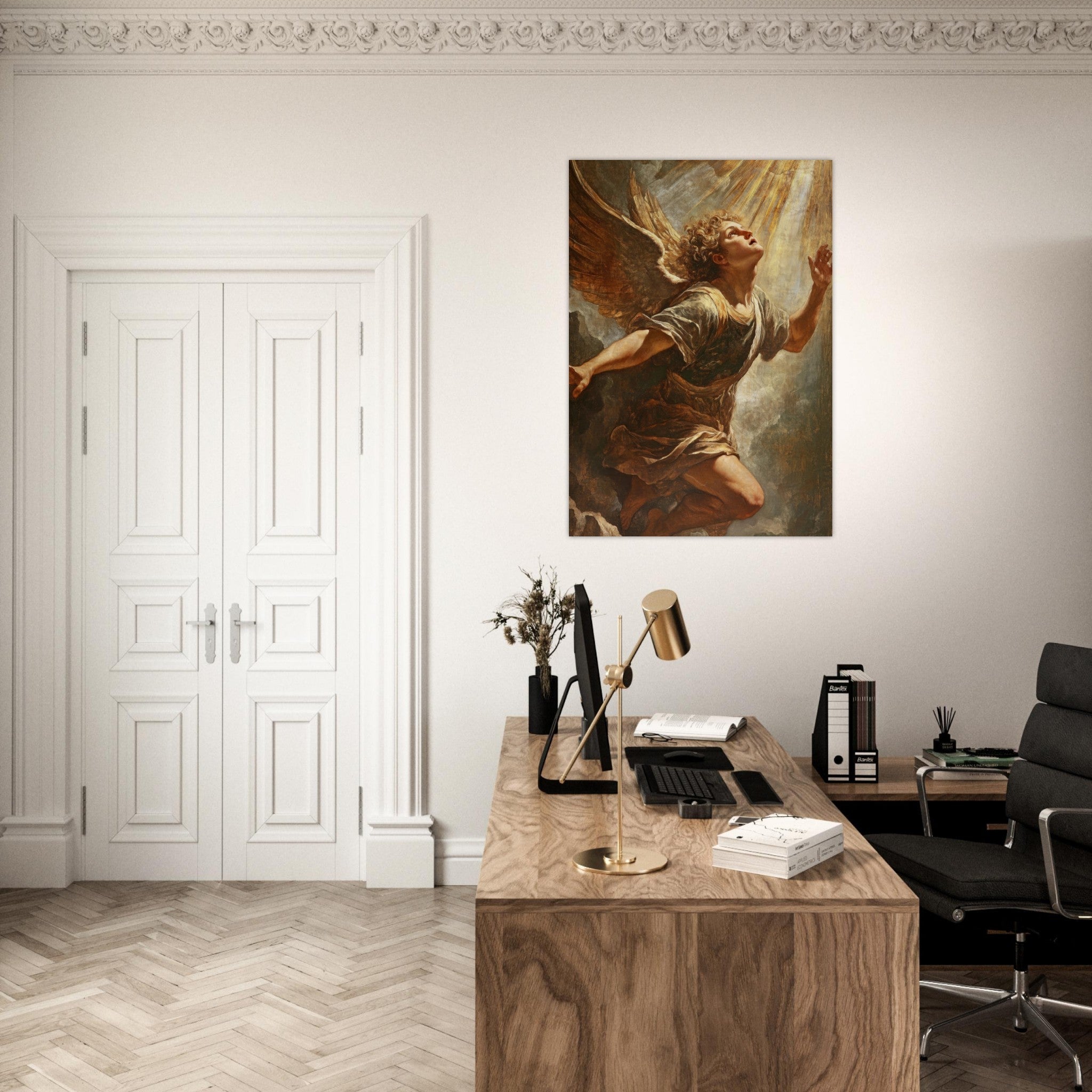 Aluminum Print Portrait - The Fallen Angels Descent Baroque Mythological 4 - Shop Ai Art WebShop - Digital Art online Store