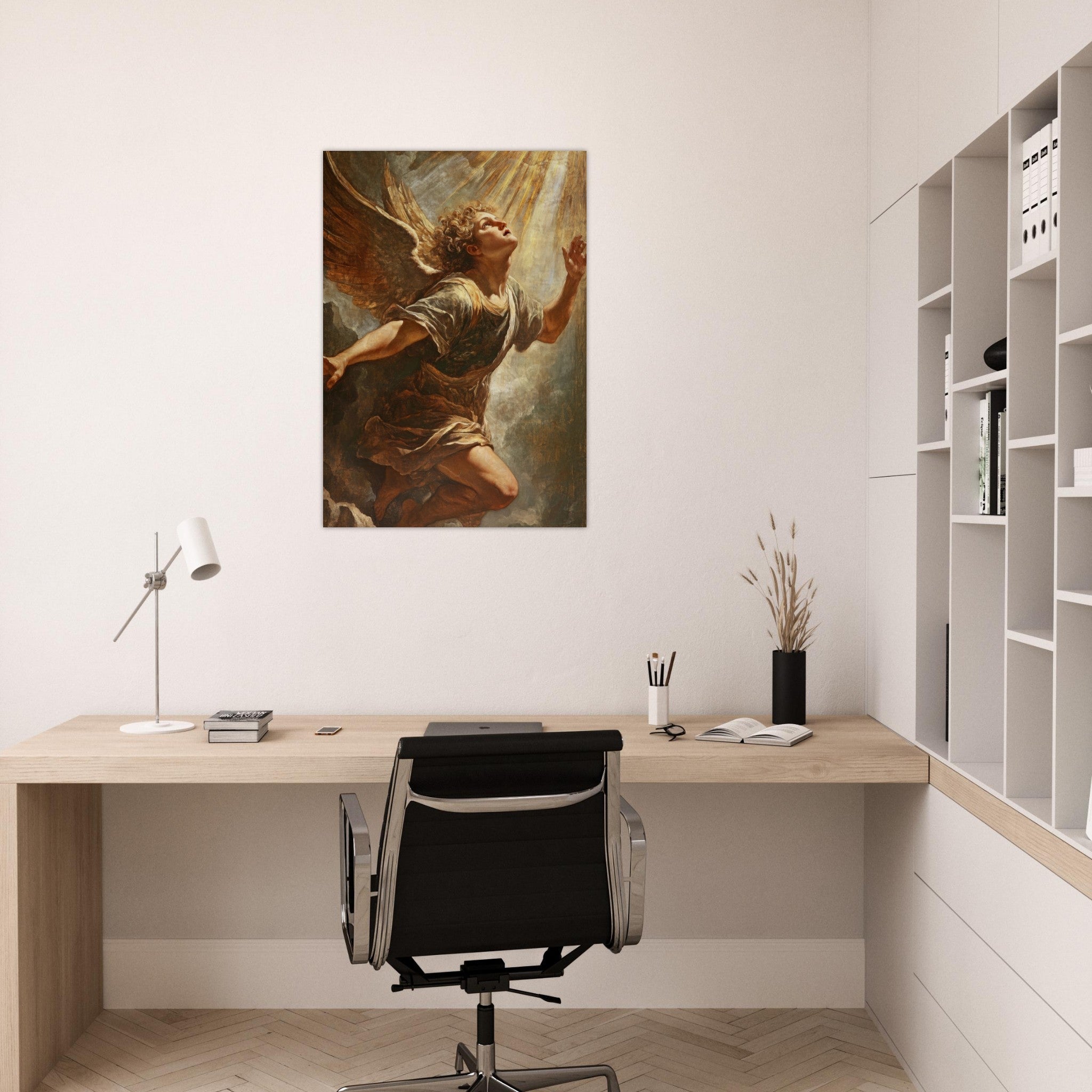 Aluminum Print Portrait - The Fallen Angels Descent Baroque Mythological 4 - Shop Ai Art WebShop - Digital Art online Store