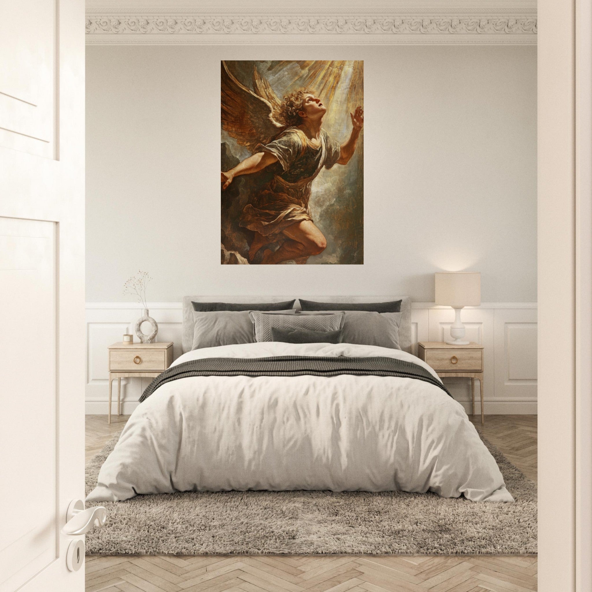 Aluminum Print Portrait - The Fallen Angels Descent Baroque Mythological 4 - Shop Ai Art WebShop - Digital Art online Store