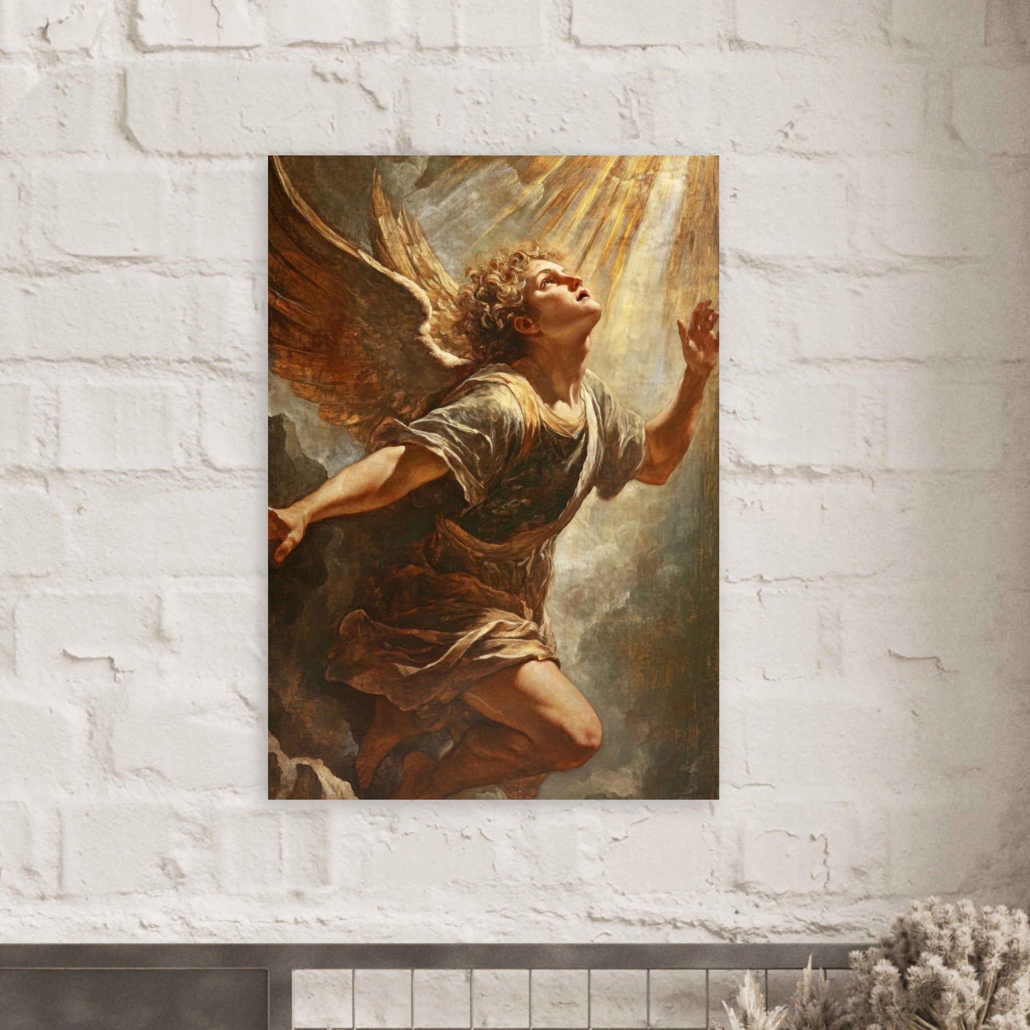 Aluminum Print Portrait - The Fallen Angels Descent Baroque Mythological 4 - Shop Ai Art WebShop - Digital Art online Store