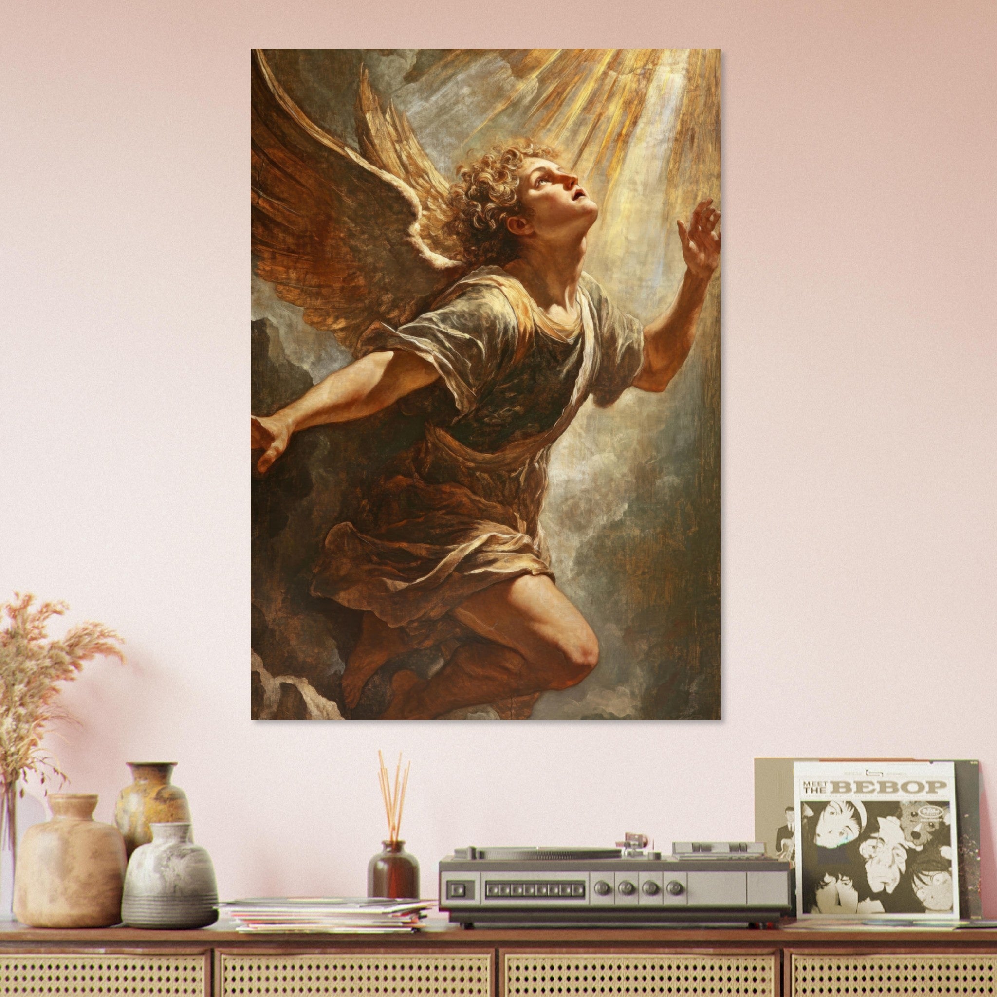 Aluminum Print Portrait - The Fallen Angels Descent Baroque Mythological 4 - Shop Ai Art WebShop - Digital Art online Store