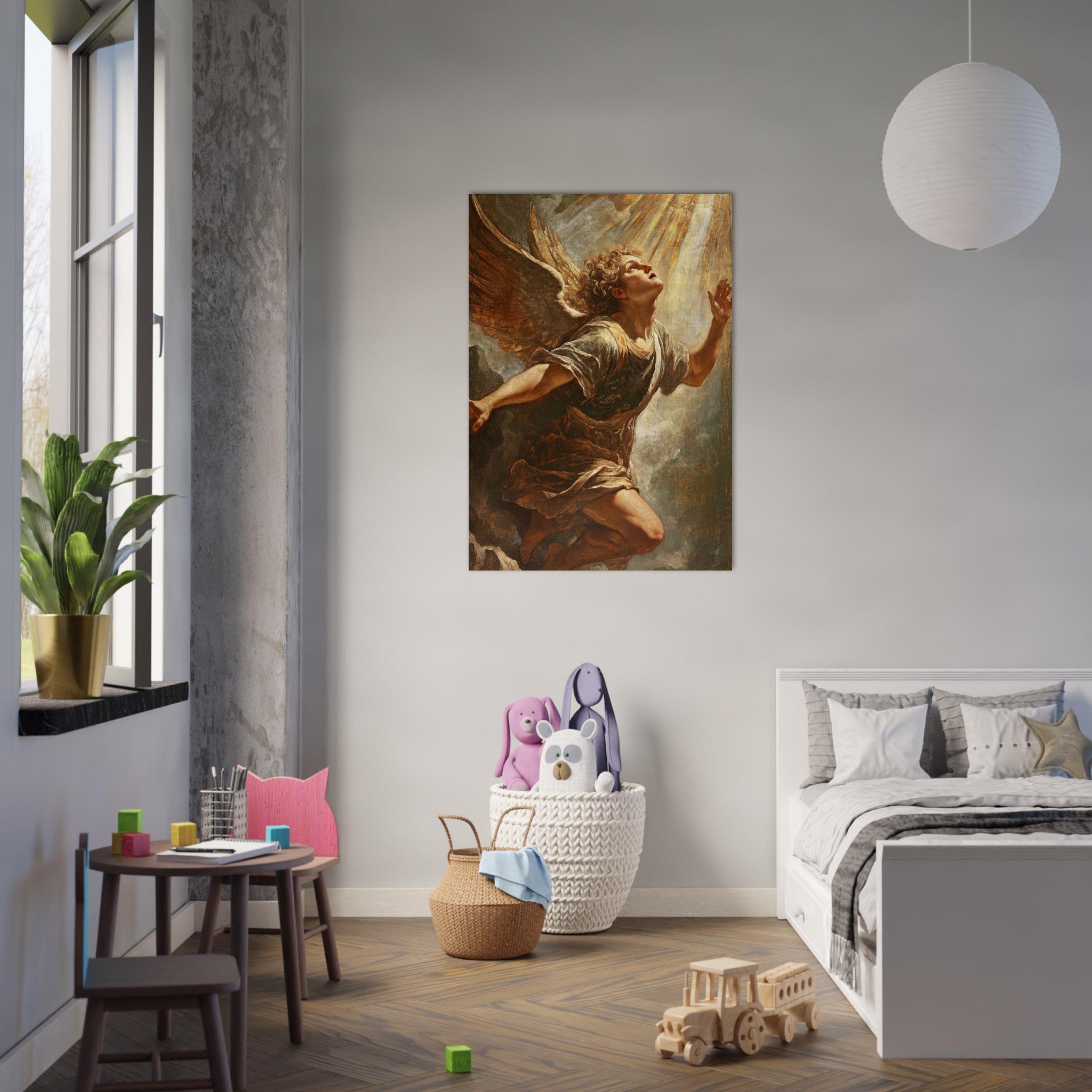 Aluminum Print Portrait - The Fallen Angels Descent Baroque Mythological 4 - Shop Ai Art WebShop - Digital Art online Store