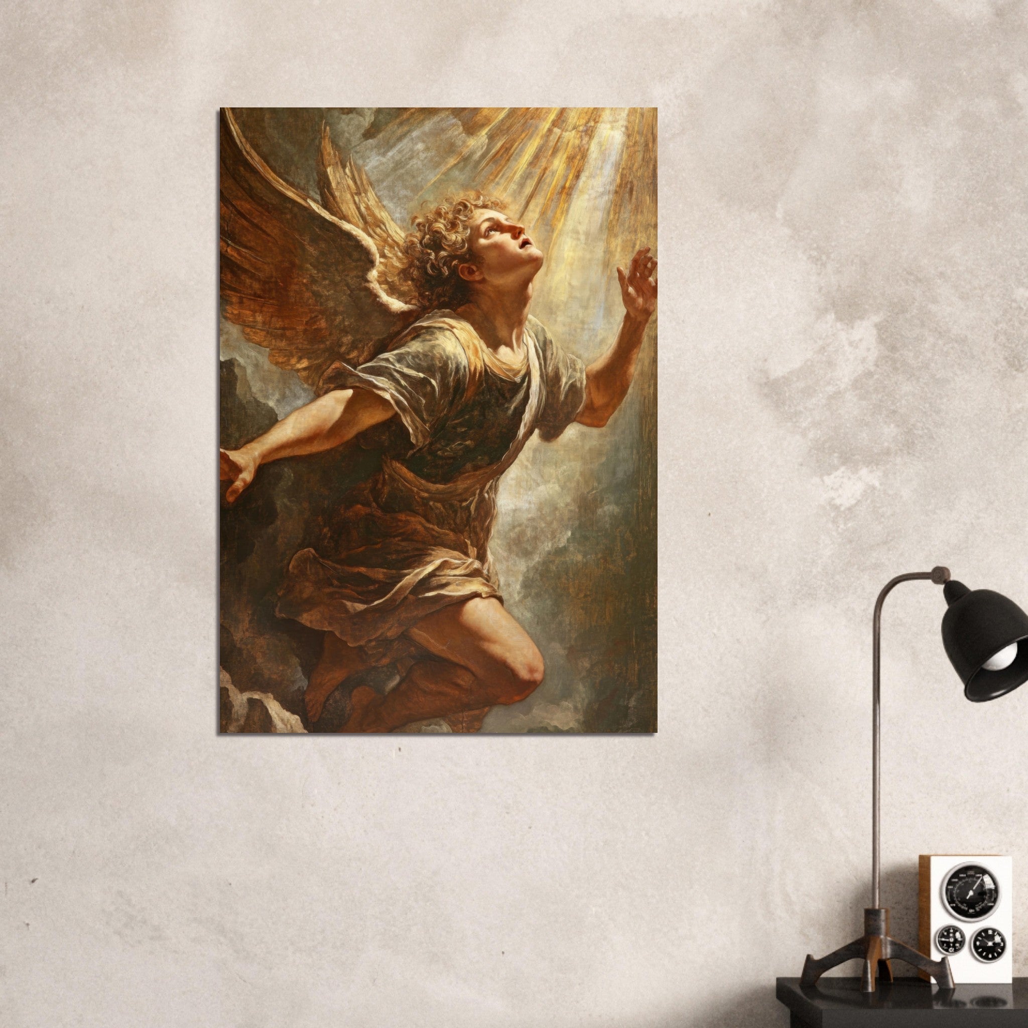 Aluminum Print Portrait - The Fallen Angels Descent Baroque Mythological 4 - Shop Ai Art WebShop - Digital Art online Store