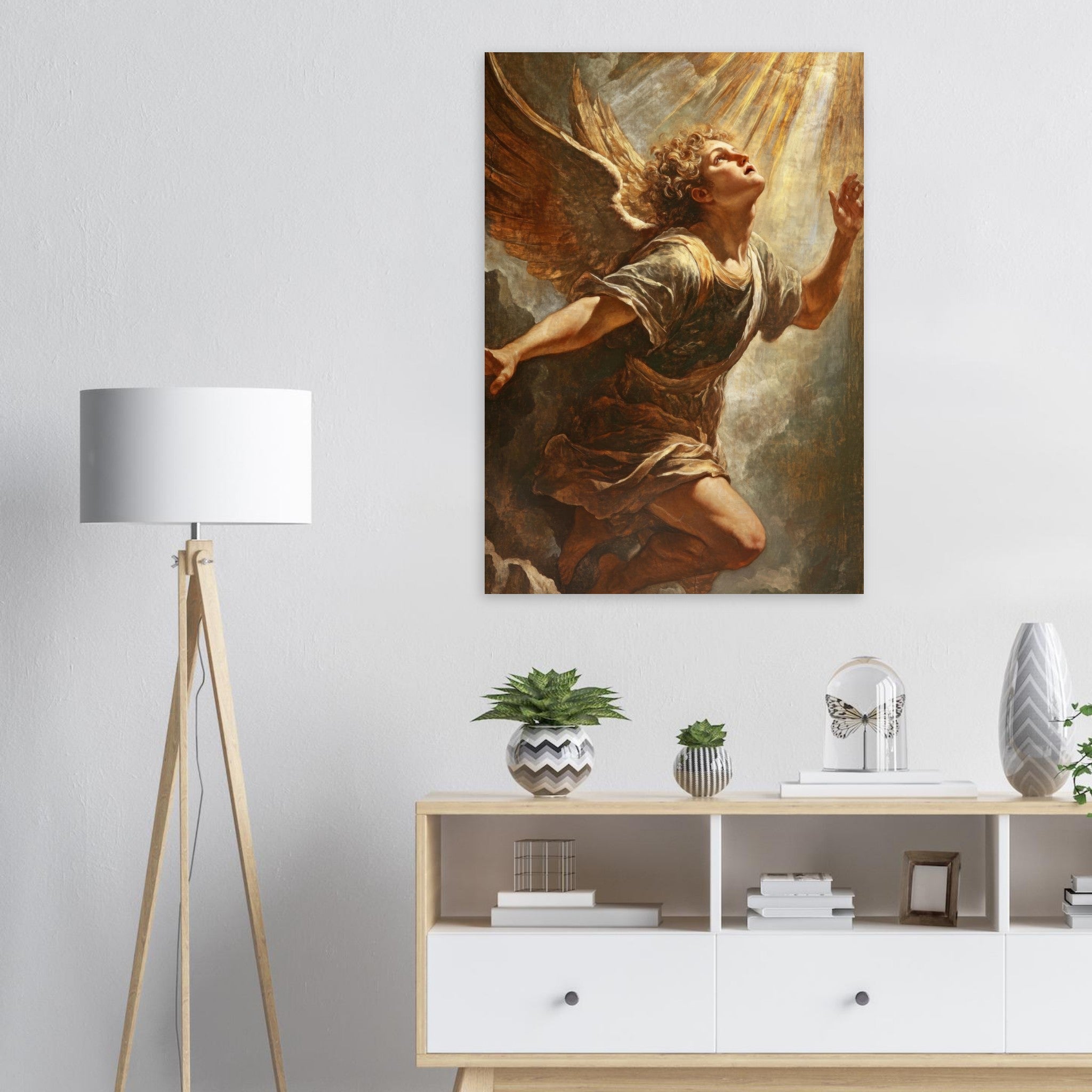 Aluminum Print Portrait - The Fallen Angels Descent Baroque Mythological 4 - Shop Ai Art WebShop - Digital Art online Store