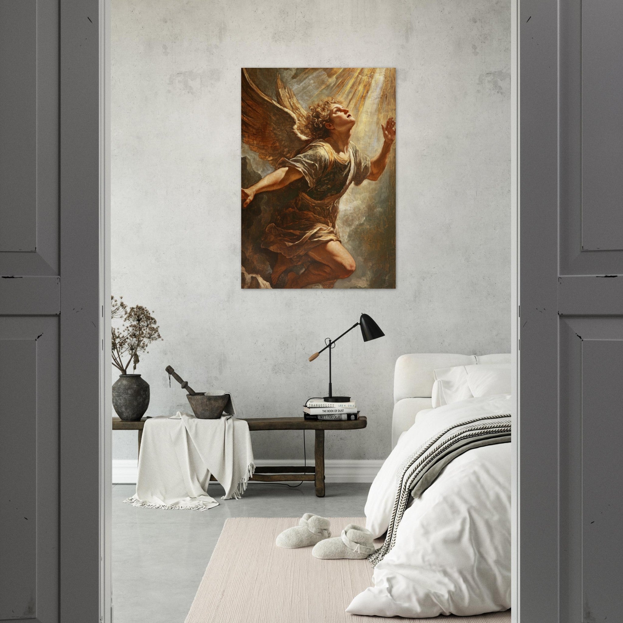 Aluminum Print Portrait - The Fallen Angels Descent Baroque Mythological 4 - Shop Ai Art WebShop - Digital Art online Store