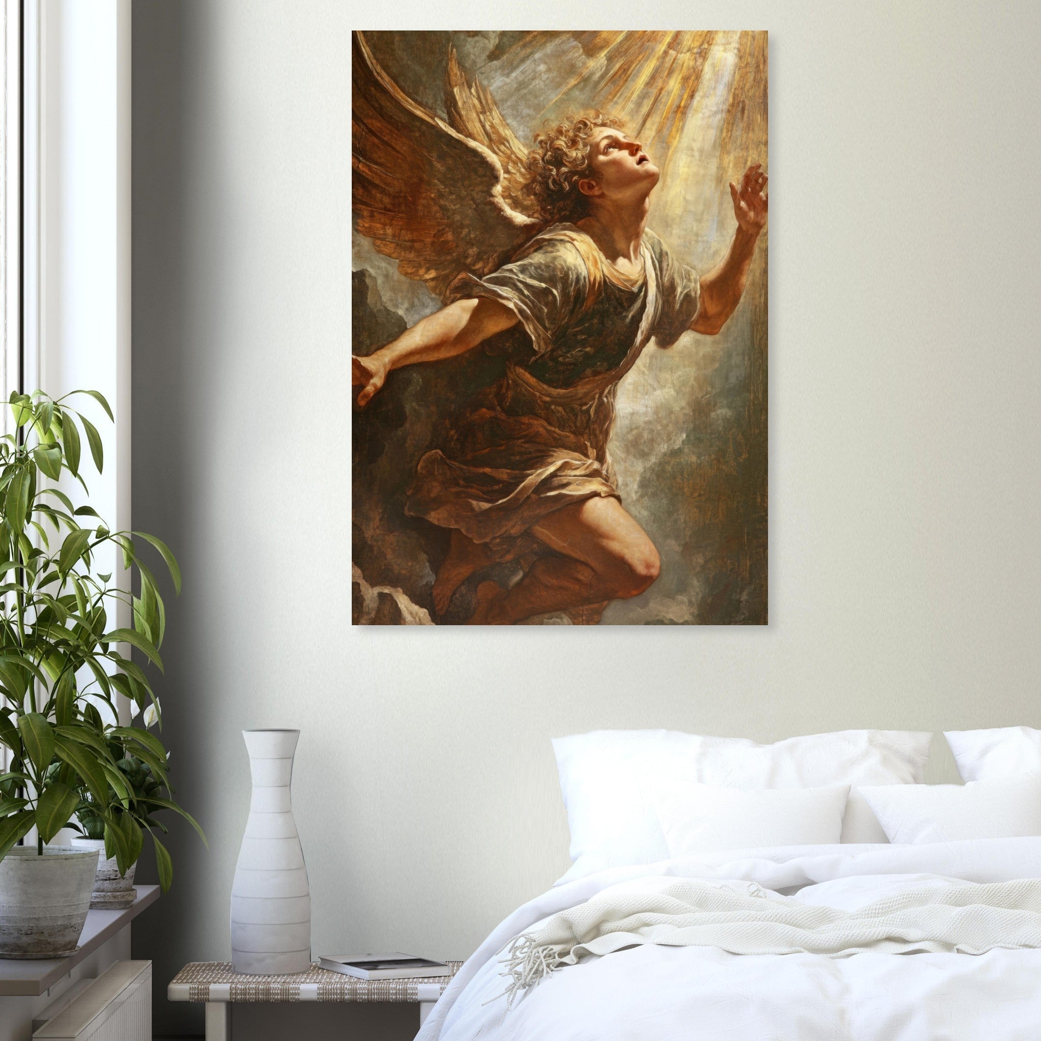 Aluminum Print Portrait - The Fallen Angels Descent Baroque Mythological 4 - Shop Ai Art WebShop - Digital Art online Store