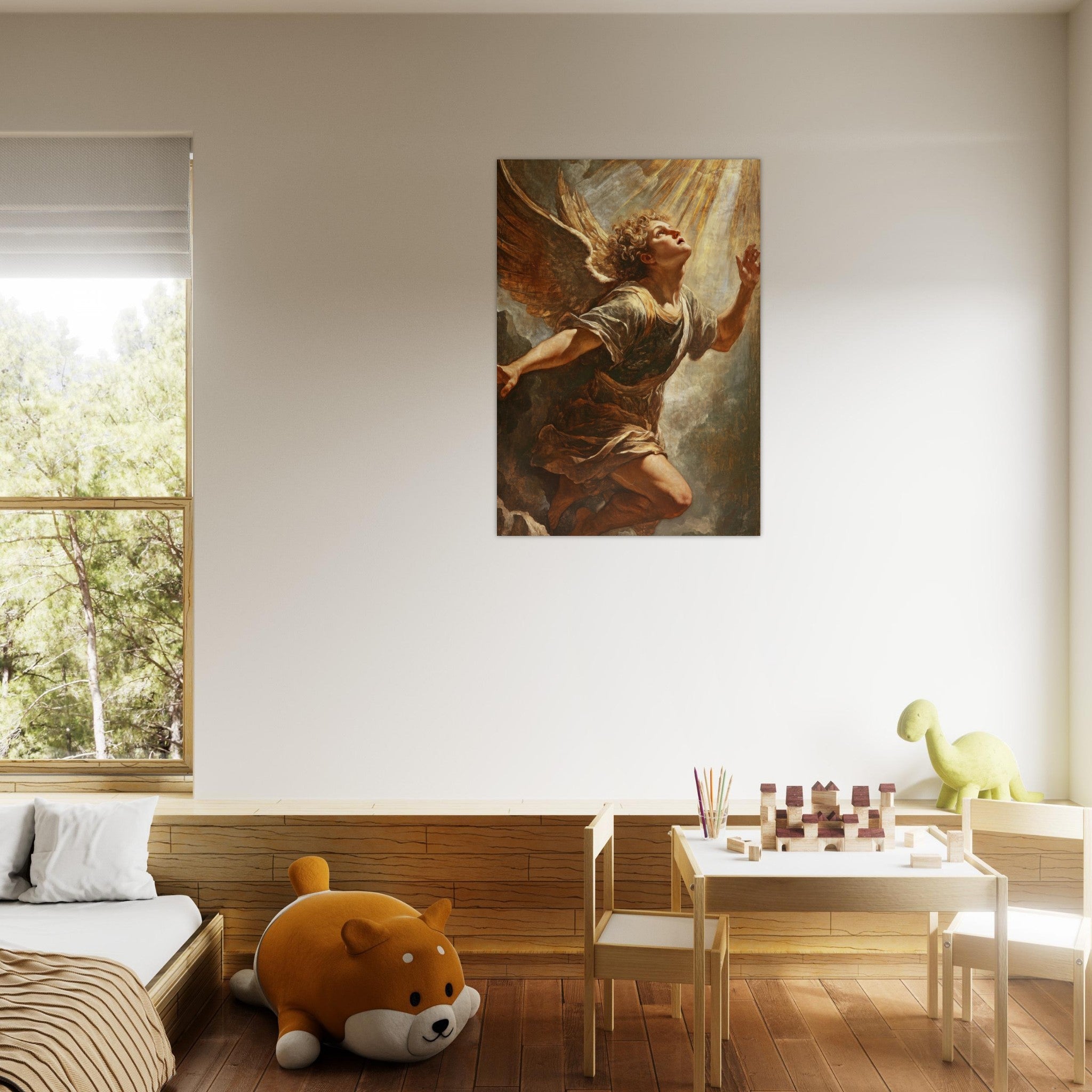 Aluminum Print Portrait - The Fallen Angels Descent Baroque Mythological 4 - Shop Ai Art WebShop - Digital Art online Store